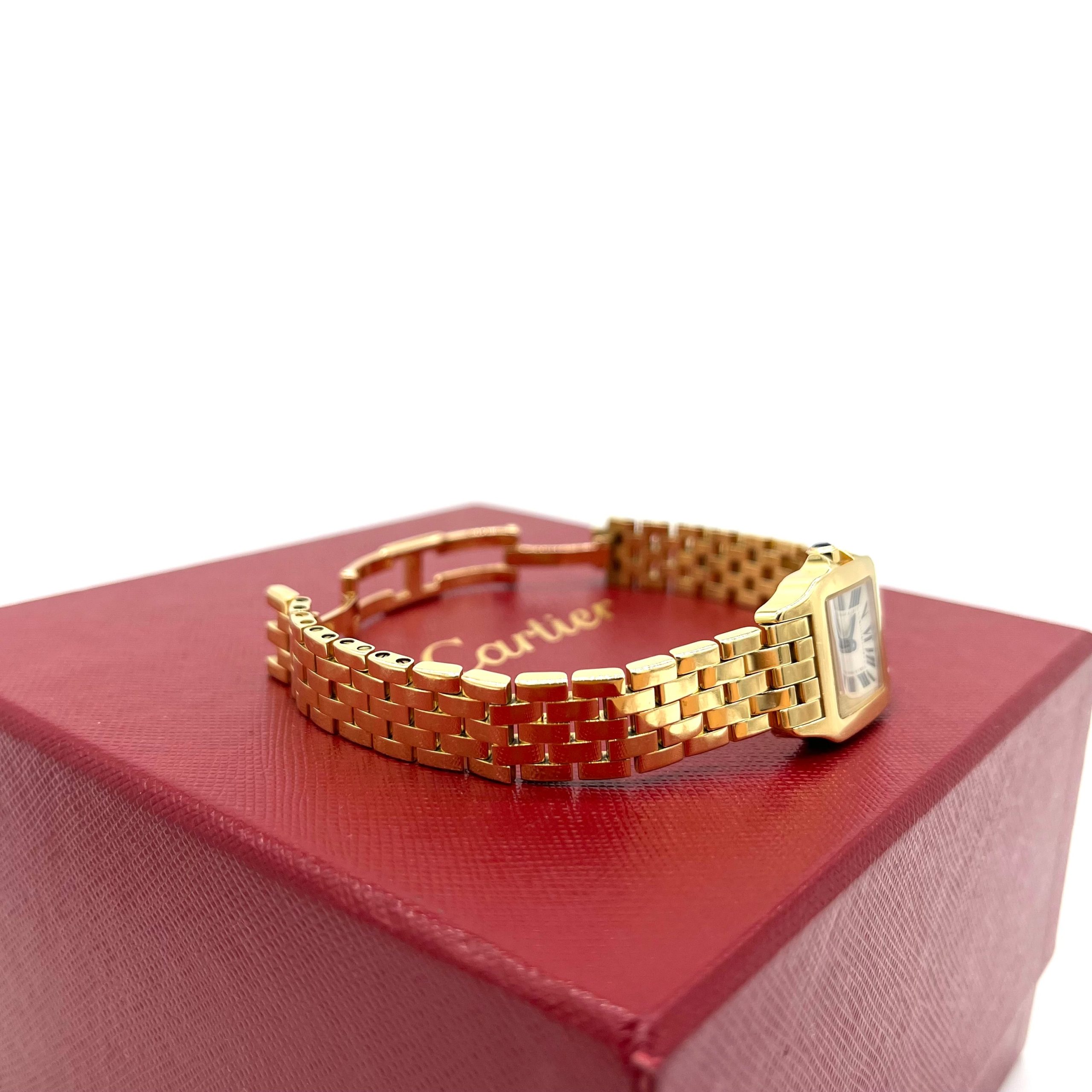 Panthère de Cartier watch Mini model, quartz movement, yellow gold 18K