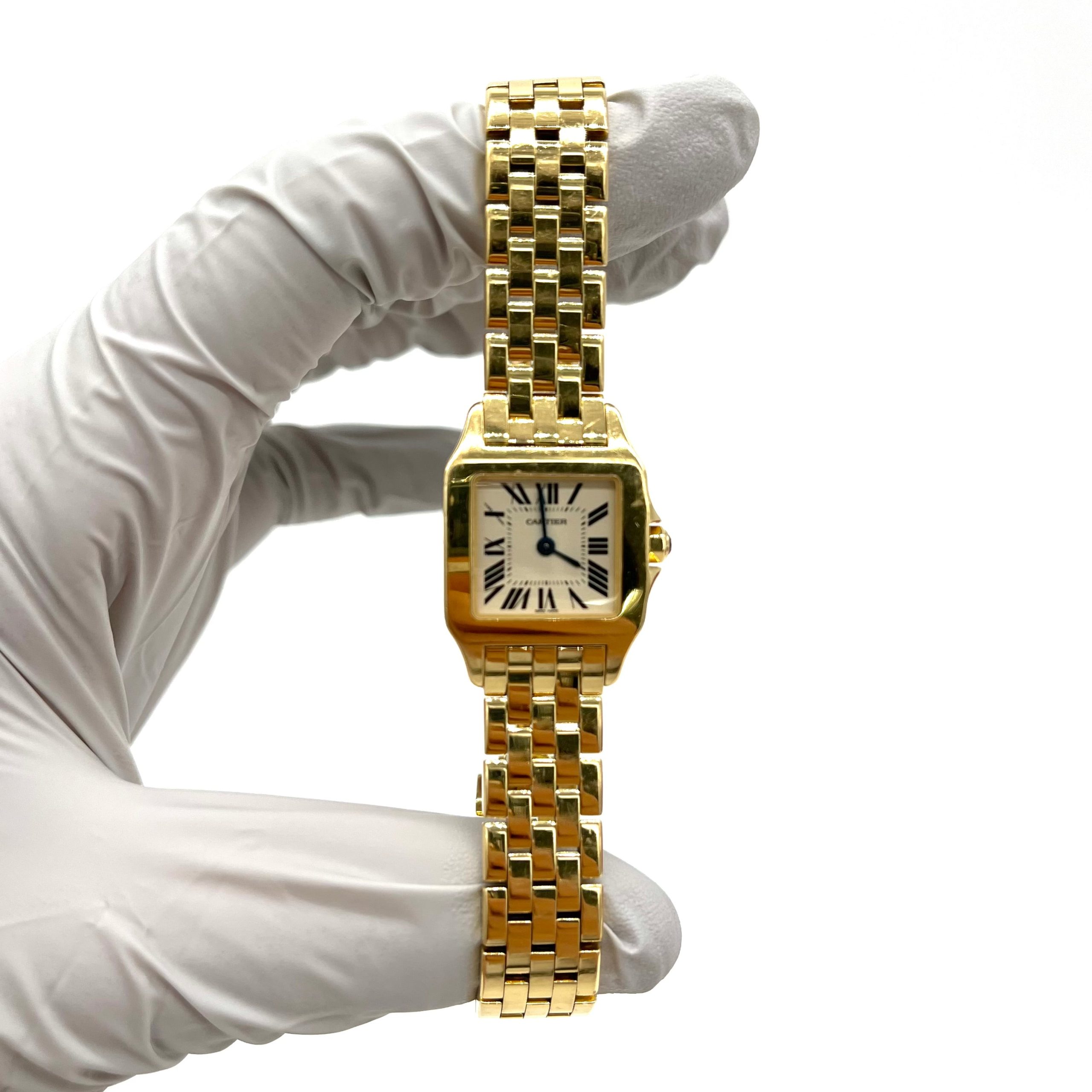 Panthère de Cartier watch Mini model, quartz movement, yellow gold 18K