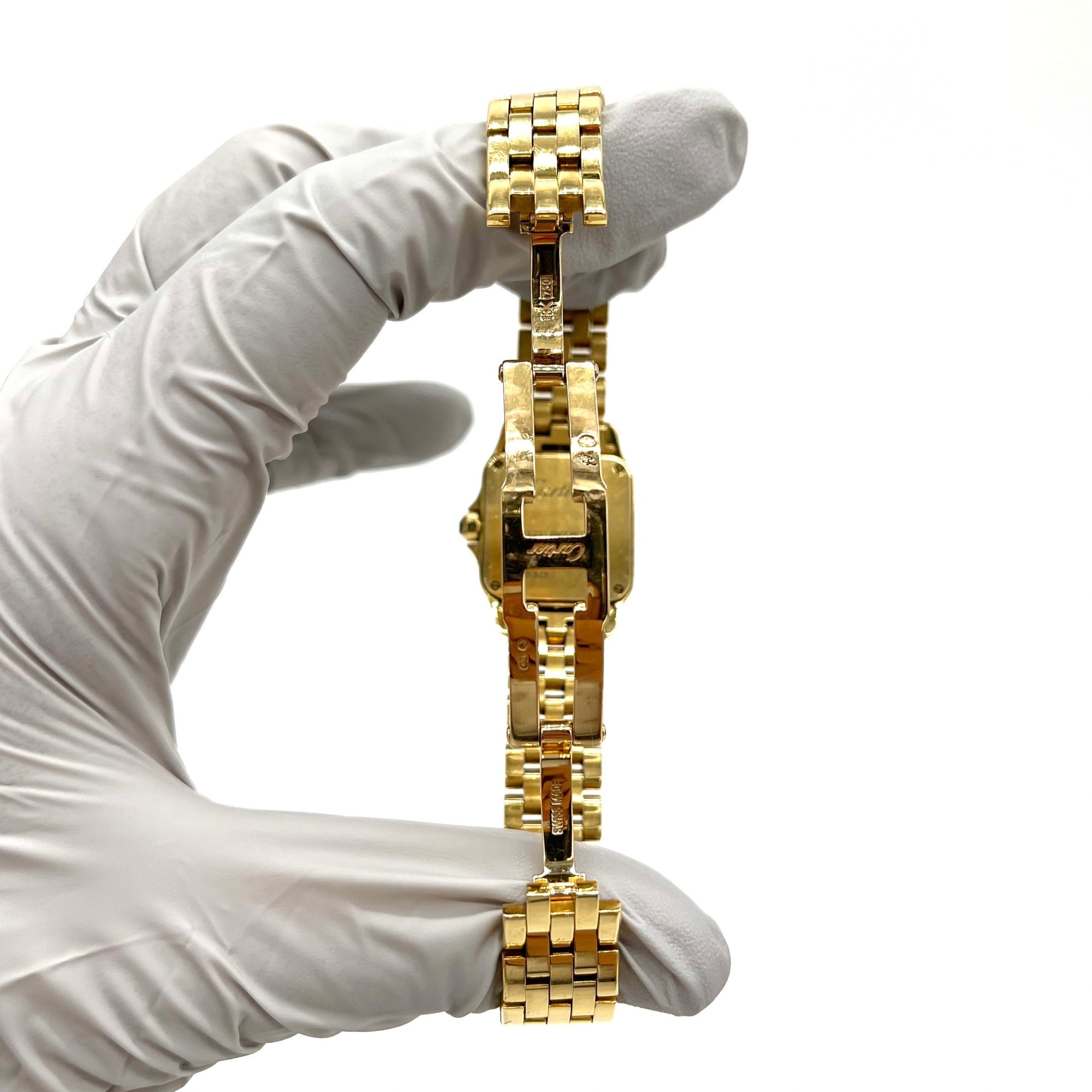 Panthère de Cartier watch Mini model, quartz movement, yellow gold 18K