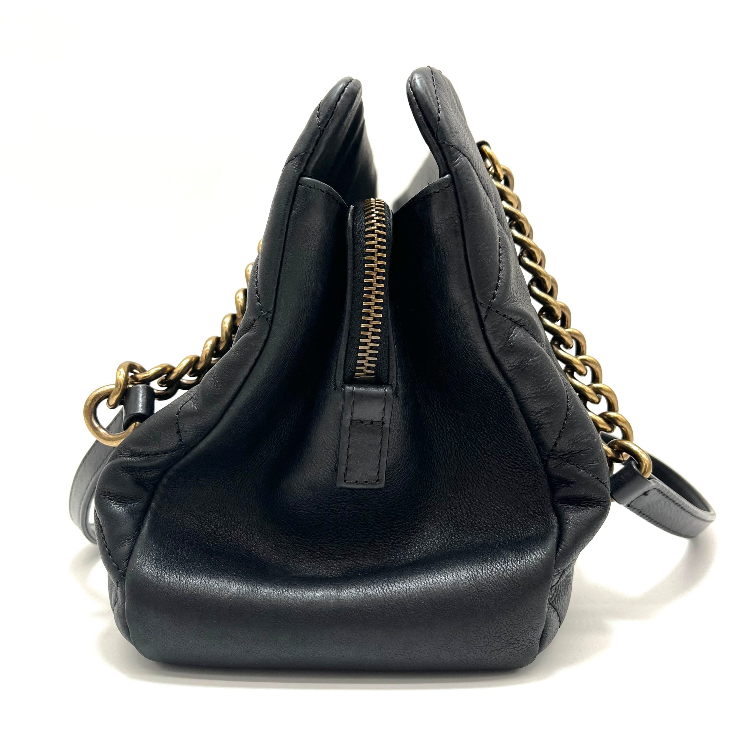 CHANEL Lambskin small Quilted Crown Tote 2013-2014