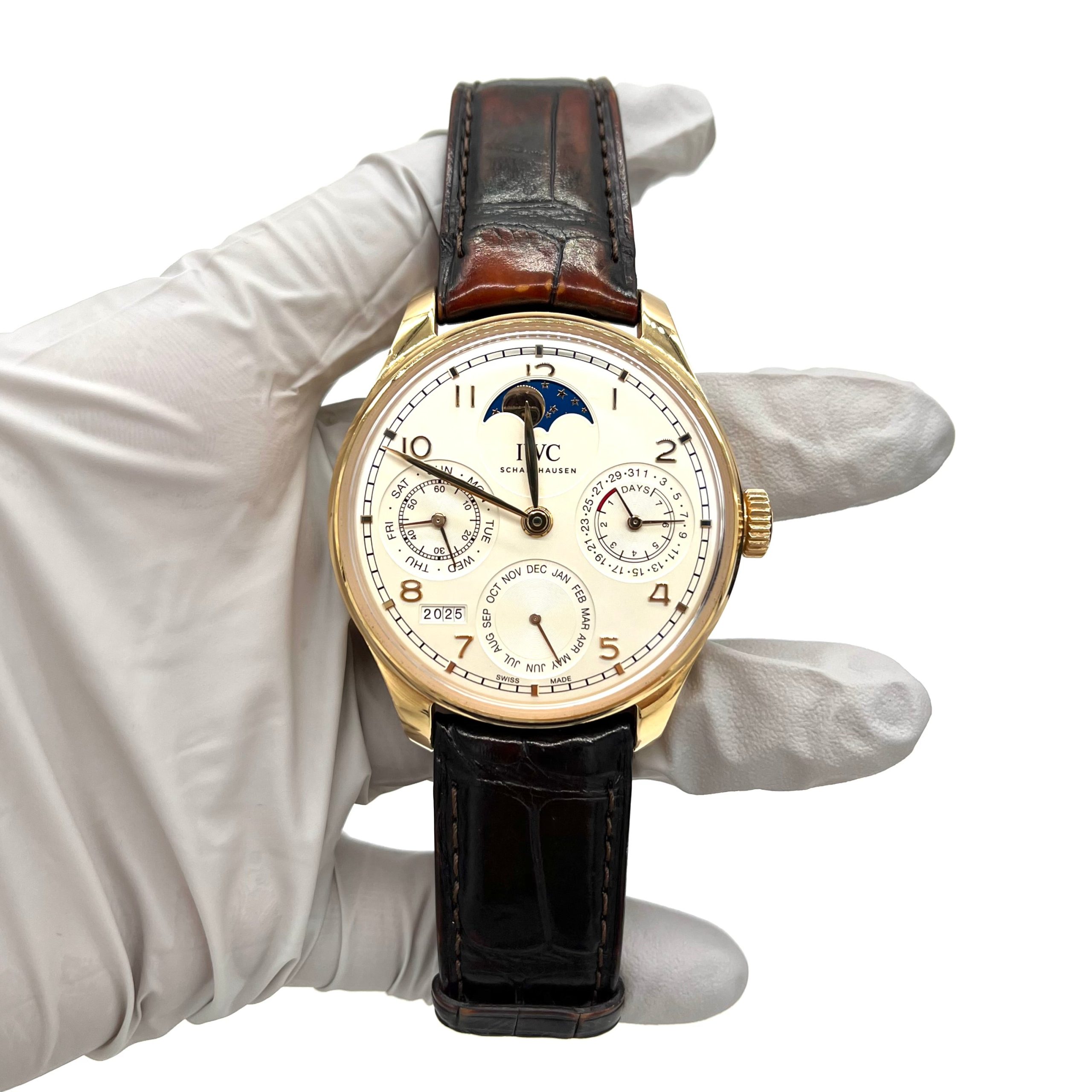 IWC Portuguese Perpetual Calendar White Dial Rose Gold IW503302 Year of 2023