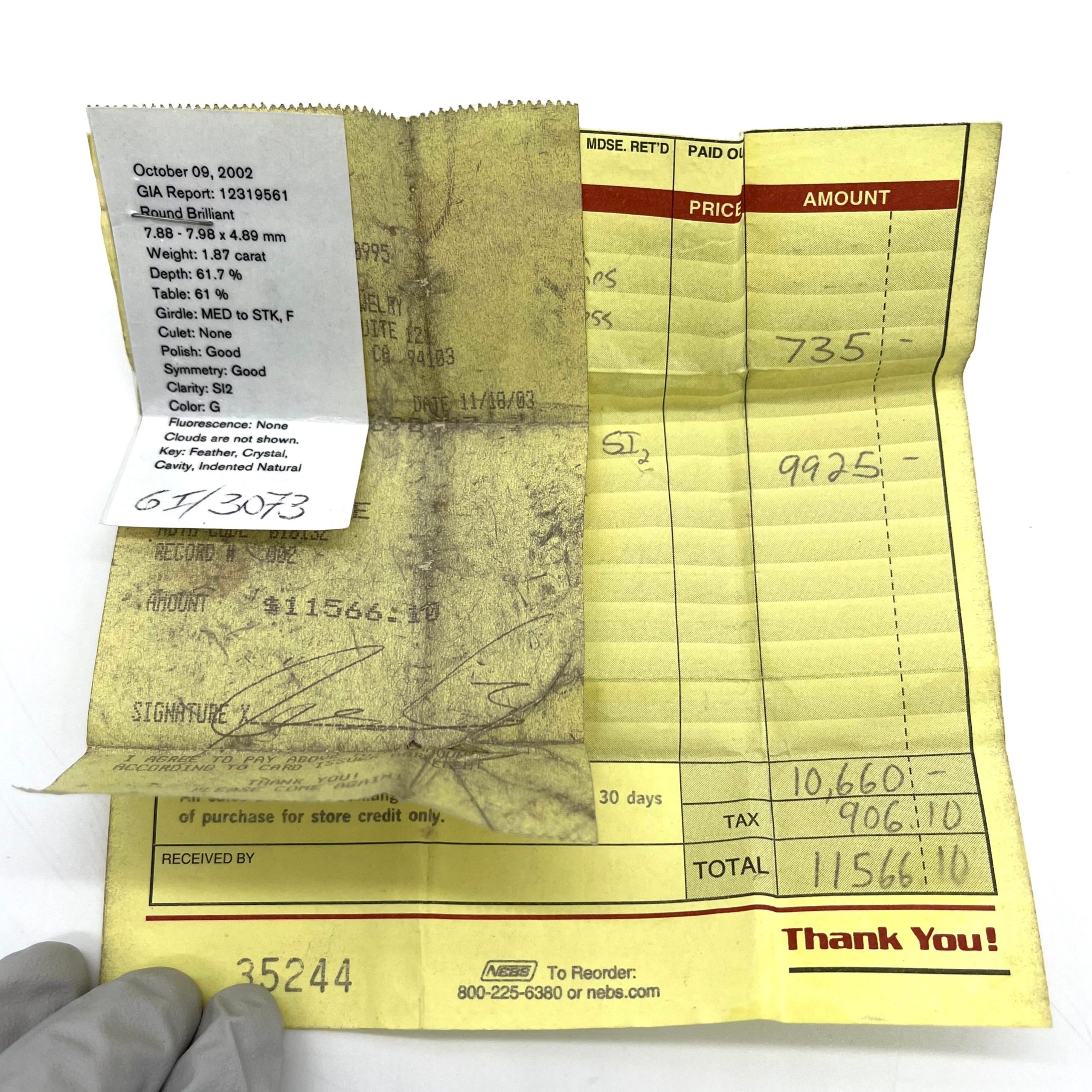 18K White Gold with 1.87 Carat Natural Diamond Ring