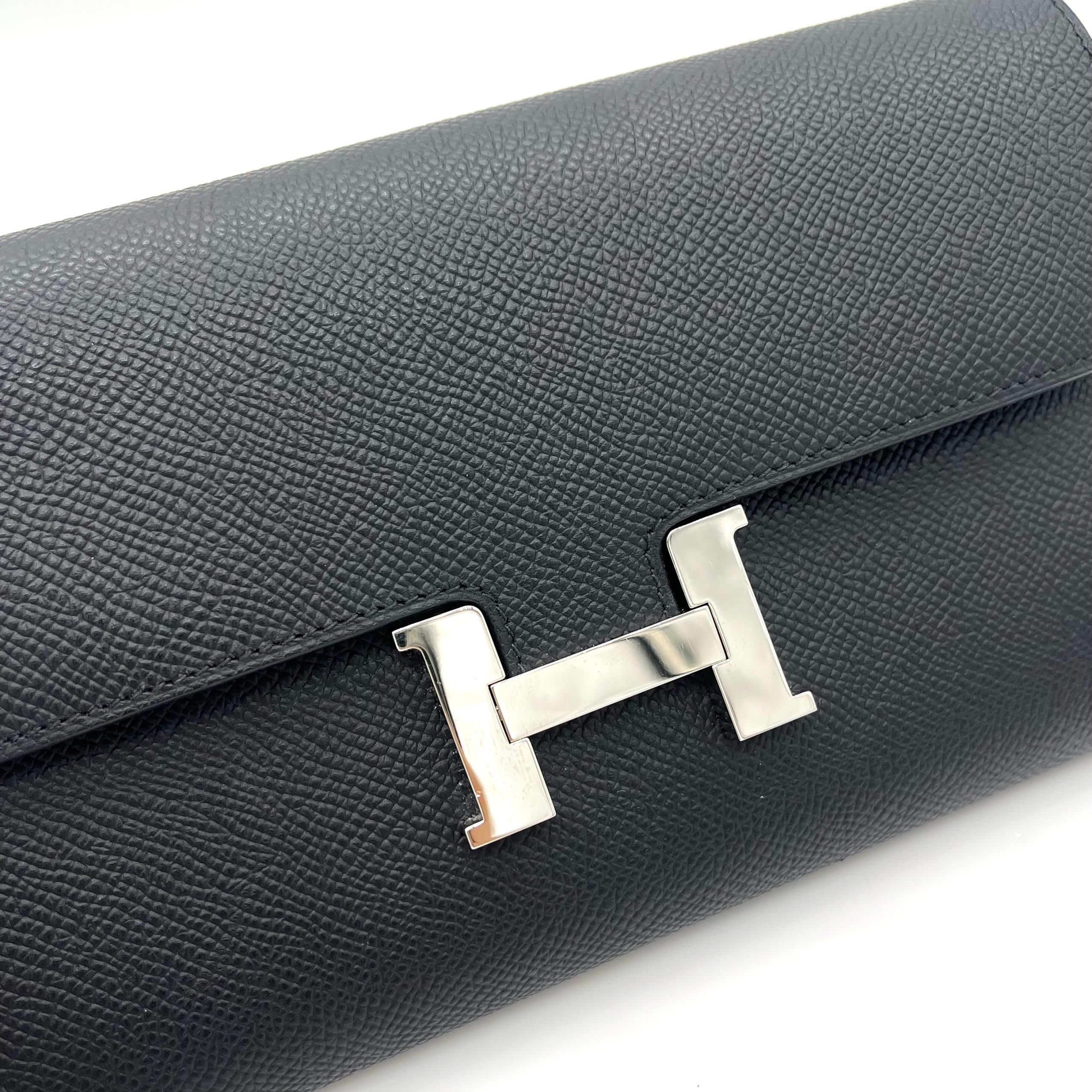 HERMES Epsom Constance Wallet To Go Black