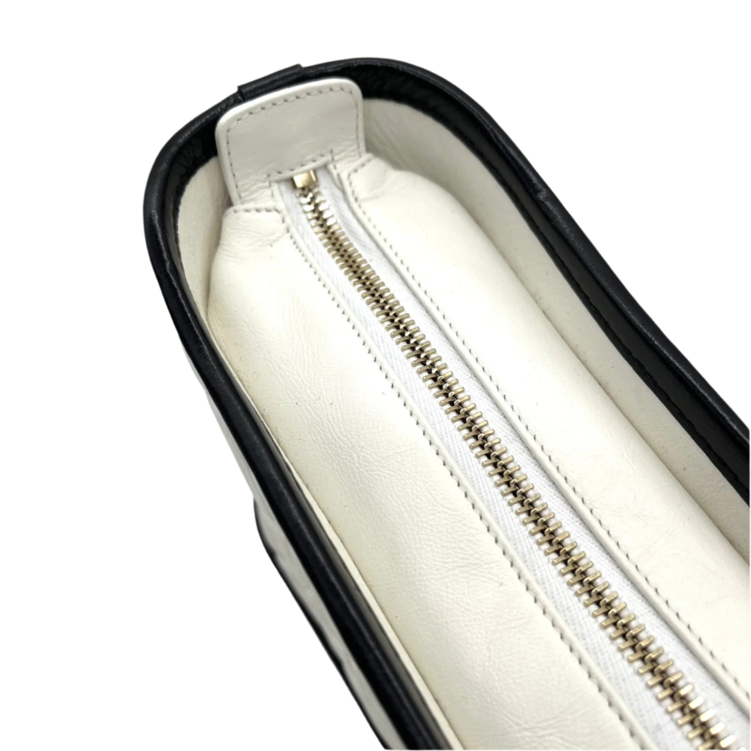 CHANEL Aged Calfskin Quilted Medium Gabrielle Hobo White