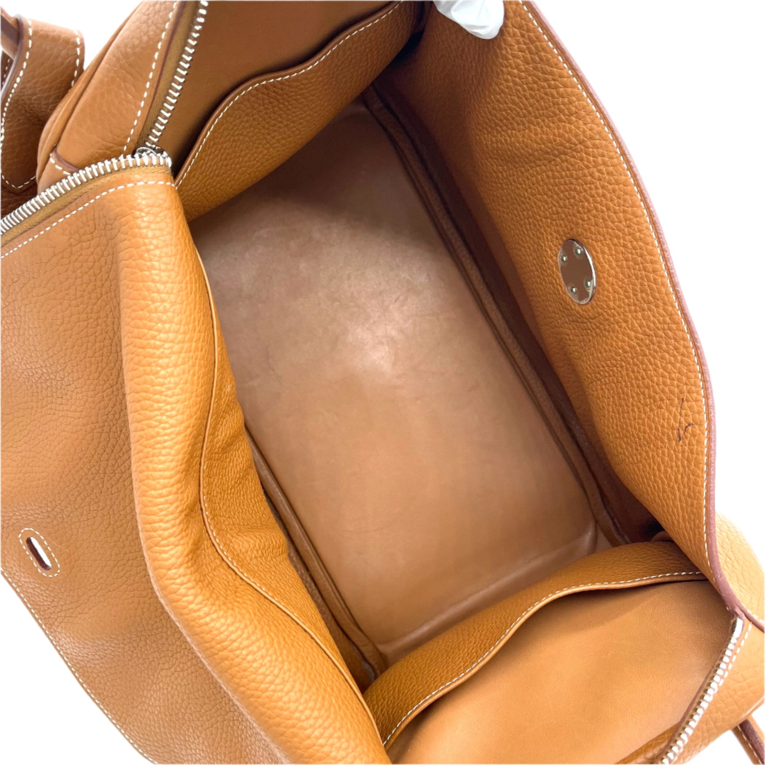 HERMES Taurillon Clemence Lindy 34 Gold