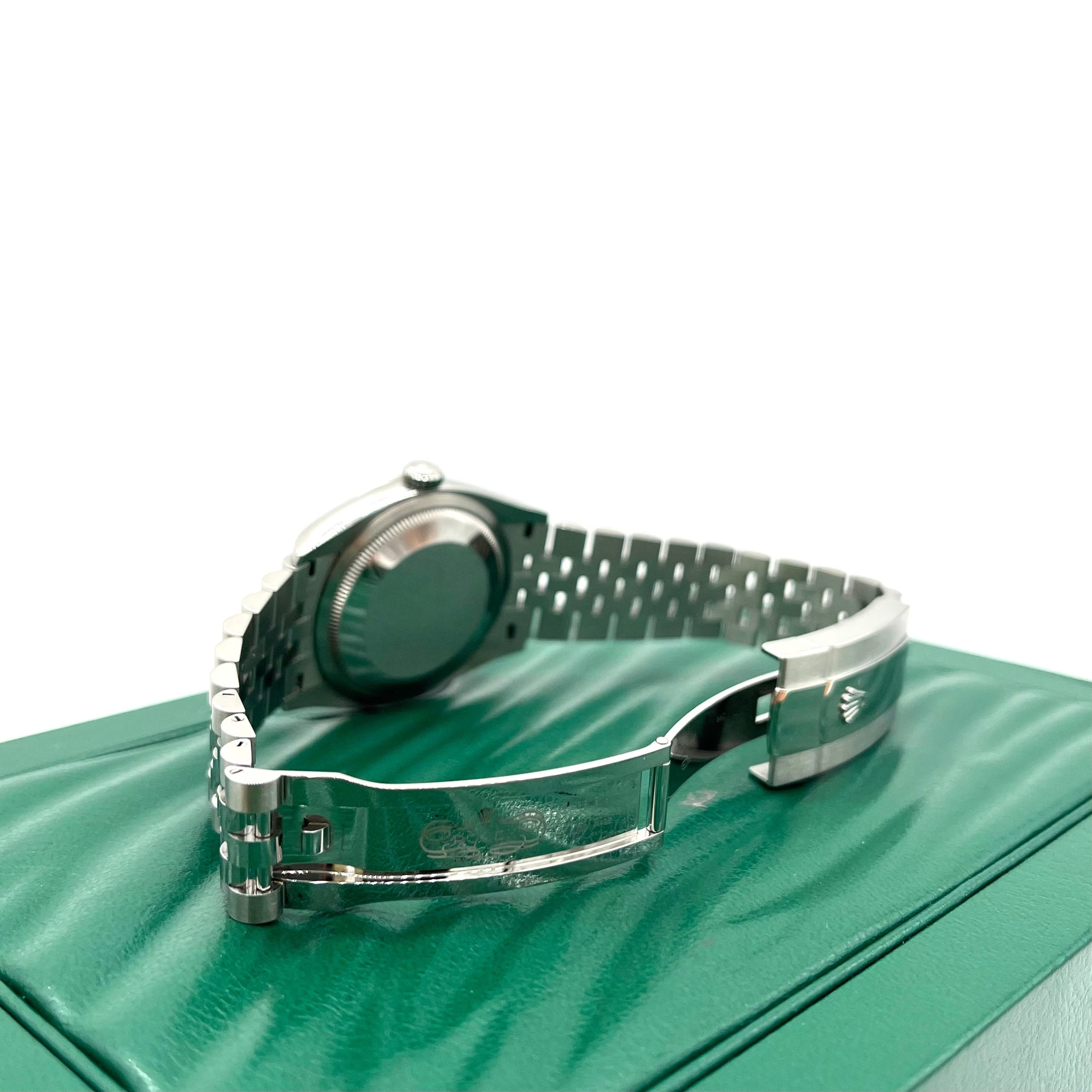 ROLEX Datejust 36mm 126200 Blue Index Smooth Stainless Steel Jubilee Mens Watch