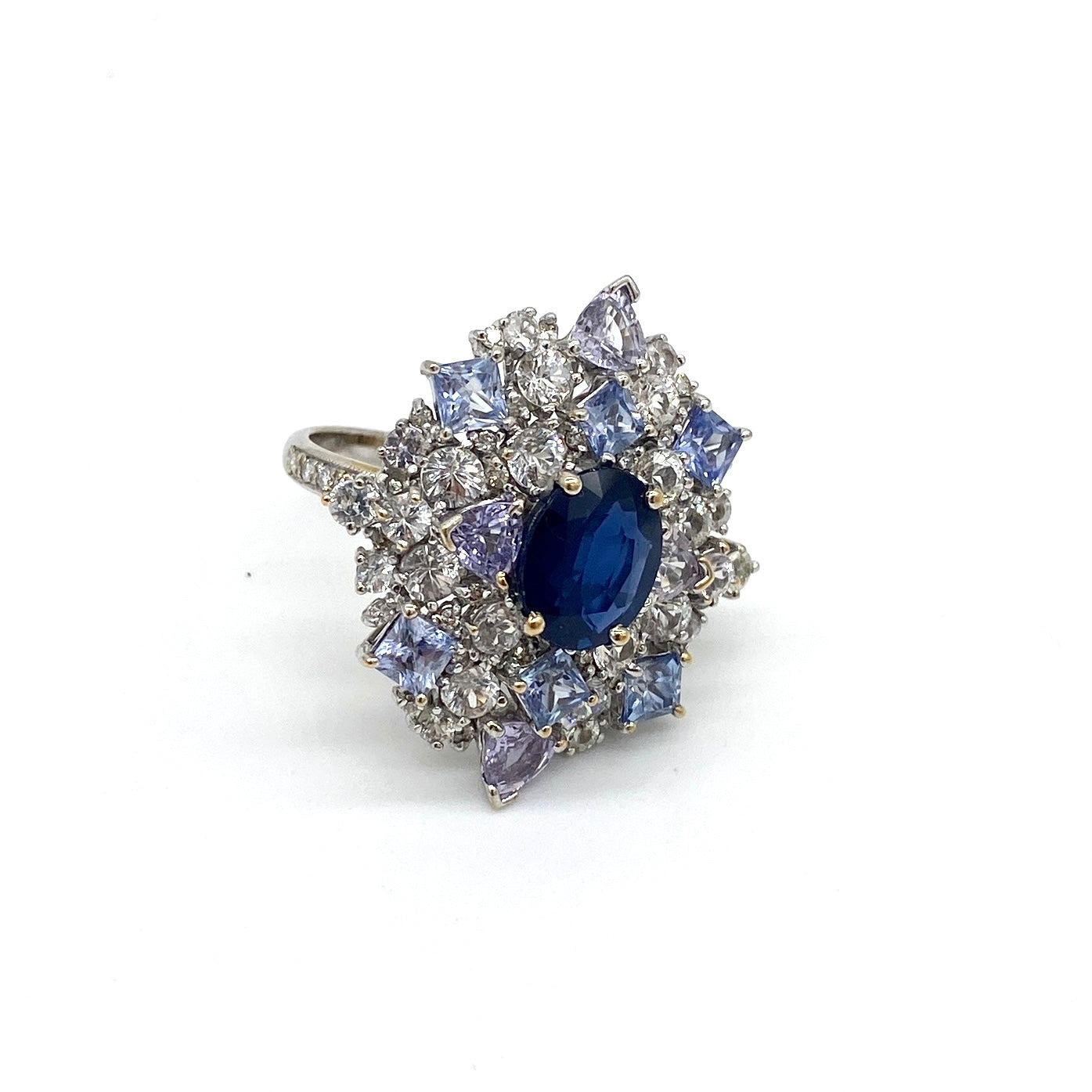 Blue Sapphire Diamond Ring