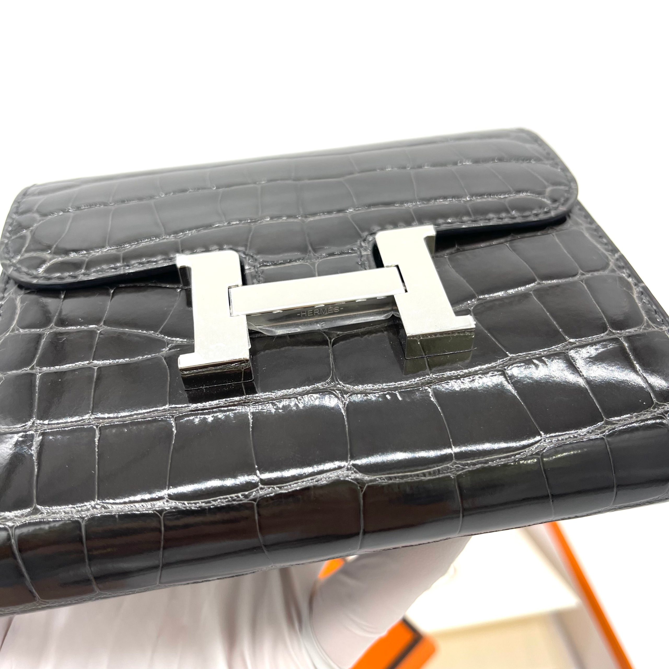 [Brand New] HERMES Constance Compact Alligator Wallet