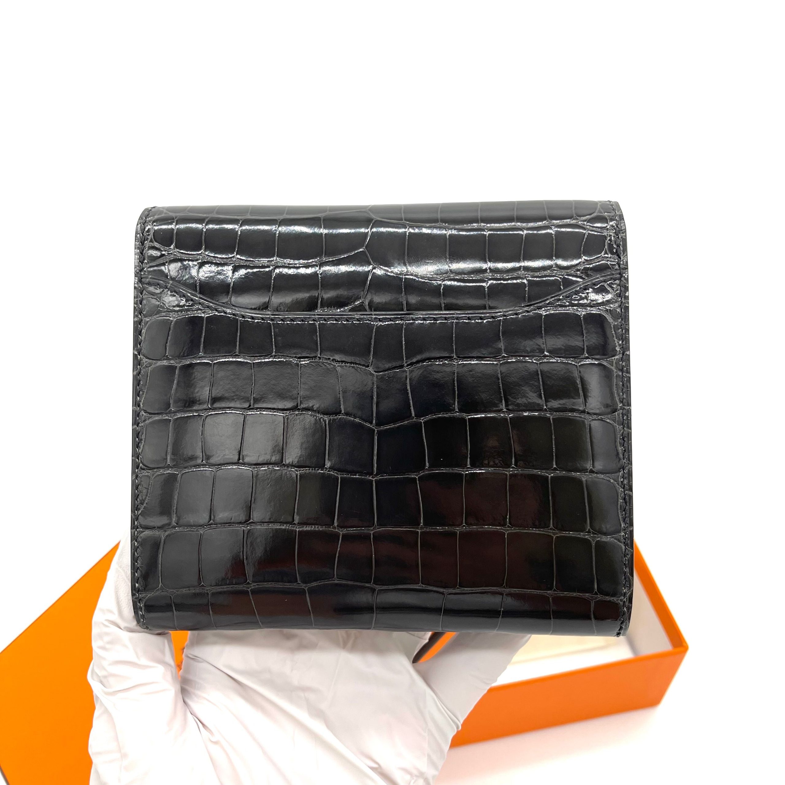 [Brand New] HERMES Constance Compact Alligator Wallet