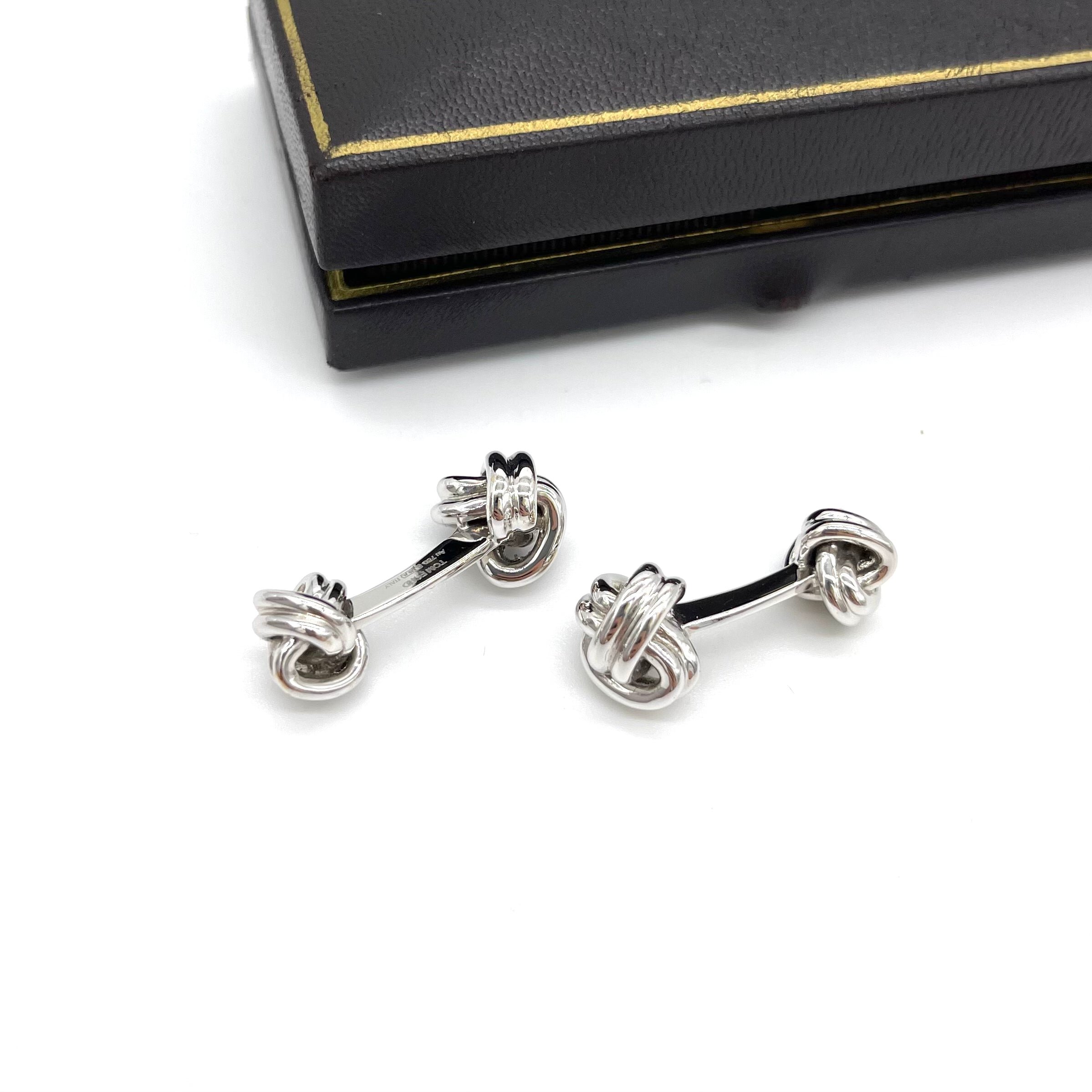 TOMFORD 18K WHITE GOLD CUFFLINKS