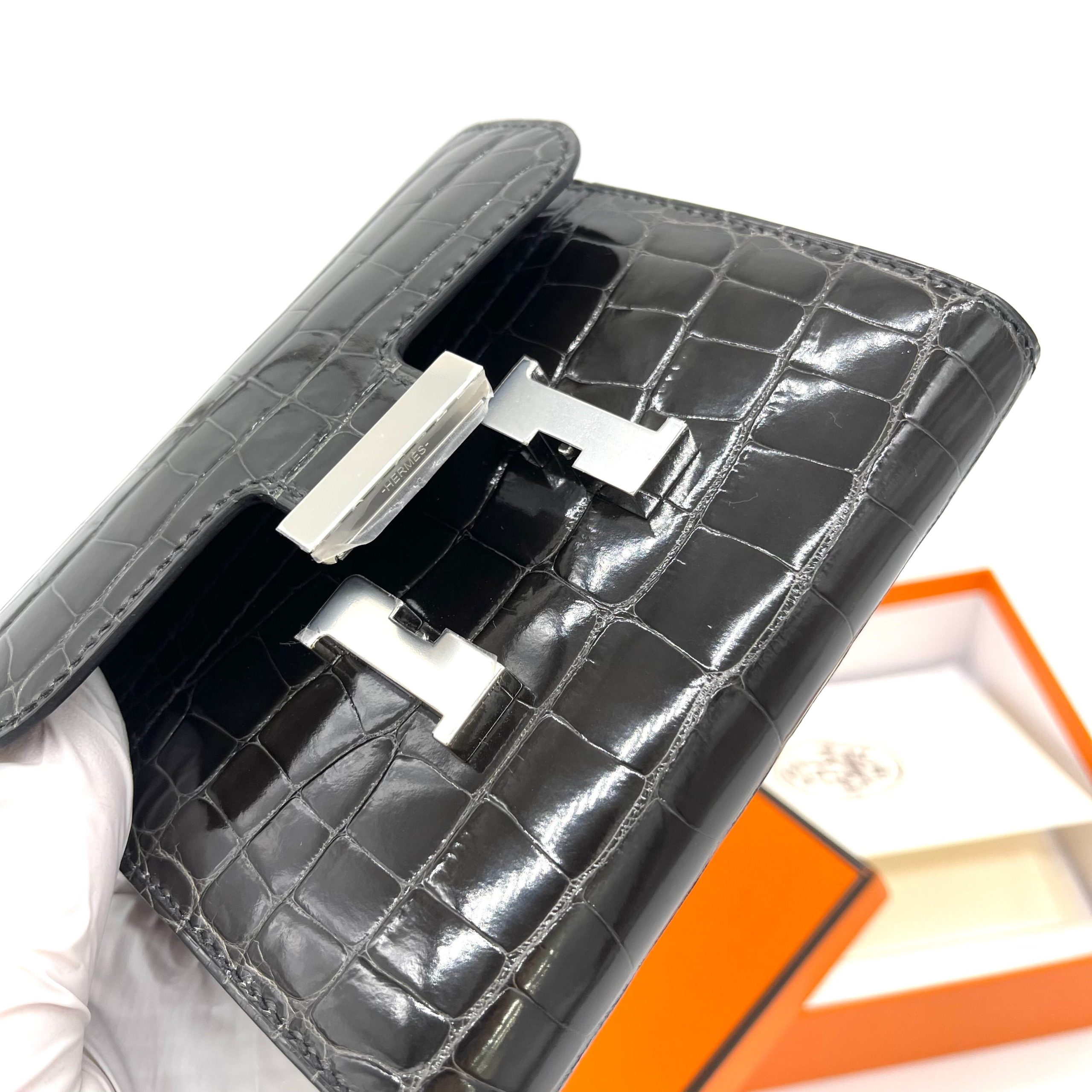 [Brand New] HERMES Constance Compact Alligator Wallet