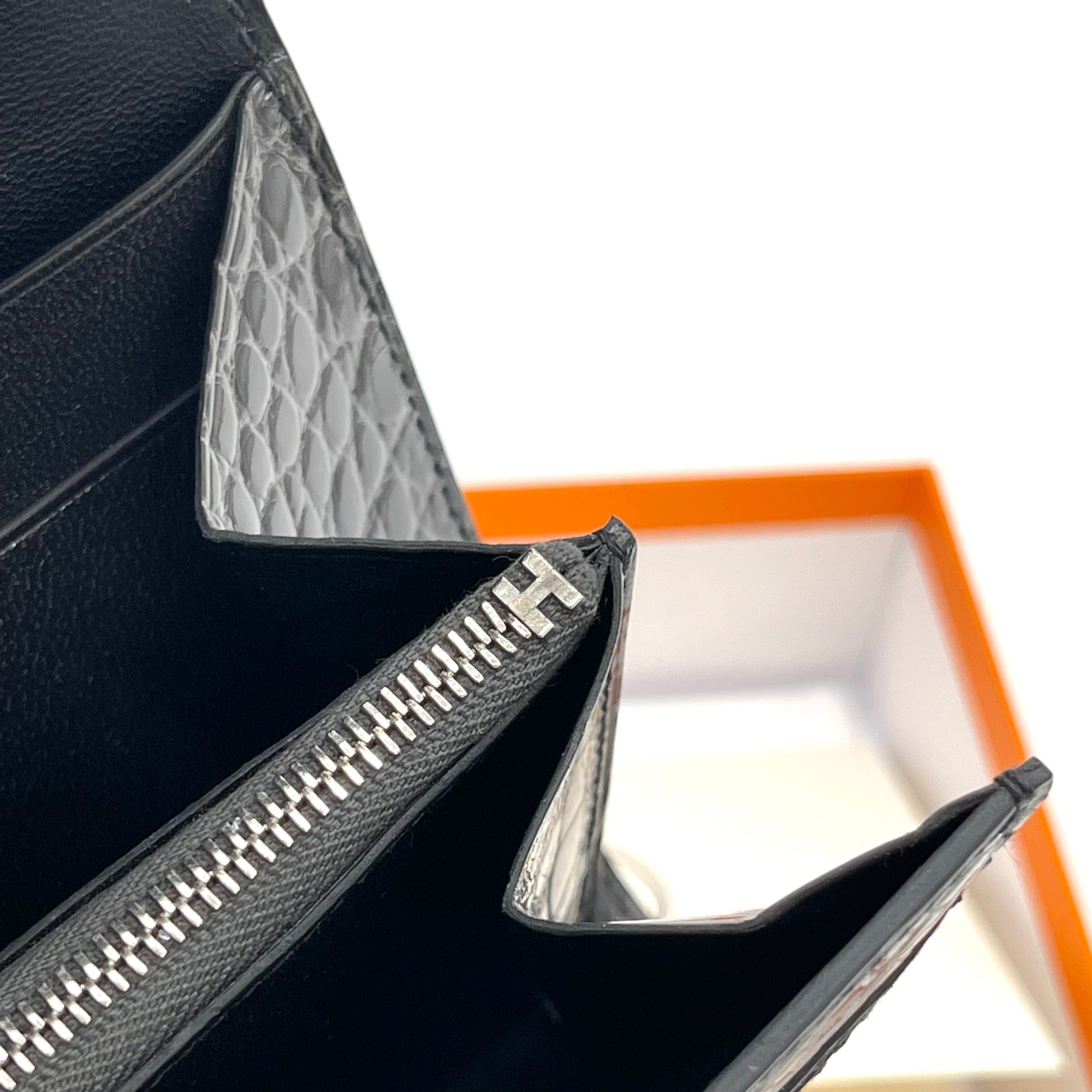 [Brand New] HERMES Constance Compact Alligator Wallet
