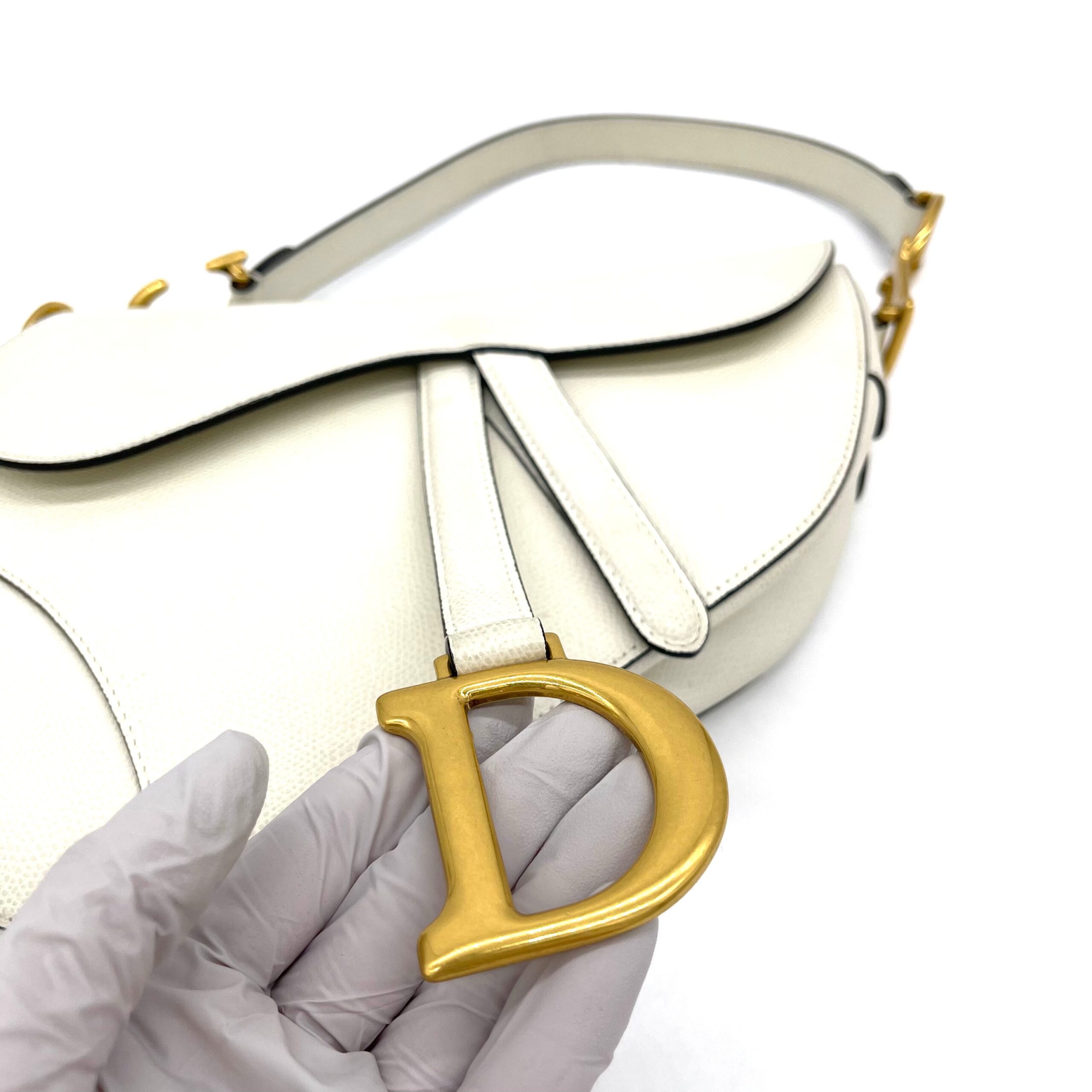 Christian Dior Neutrals Saddle Bag Medium