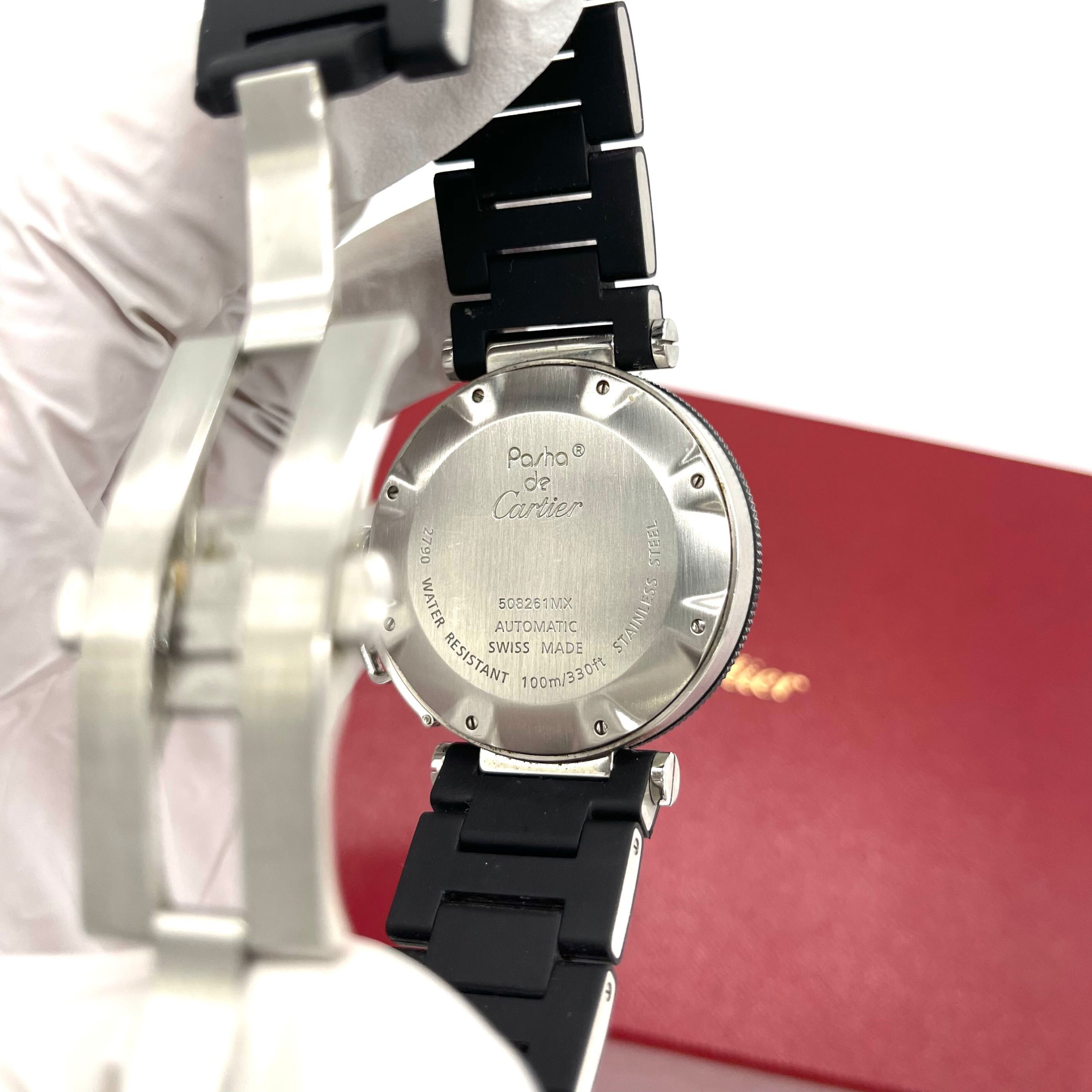 CARTIER Pasha Seatimer Automatic Stainless Steel and Rubber Watch