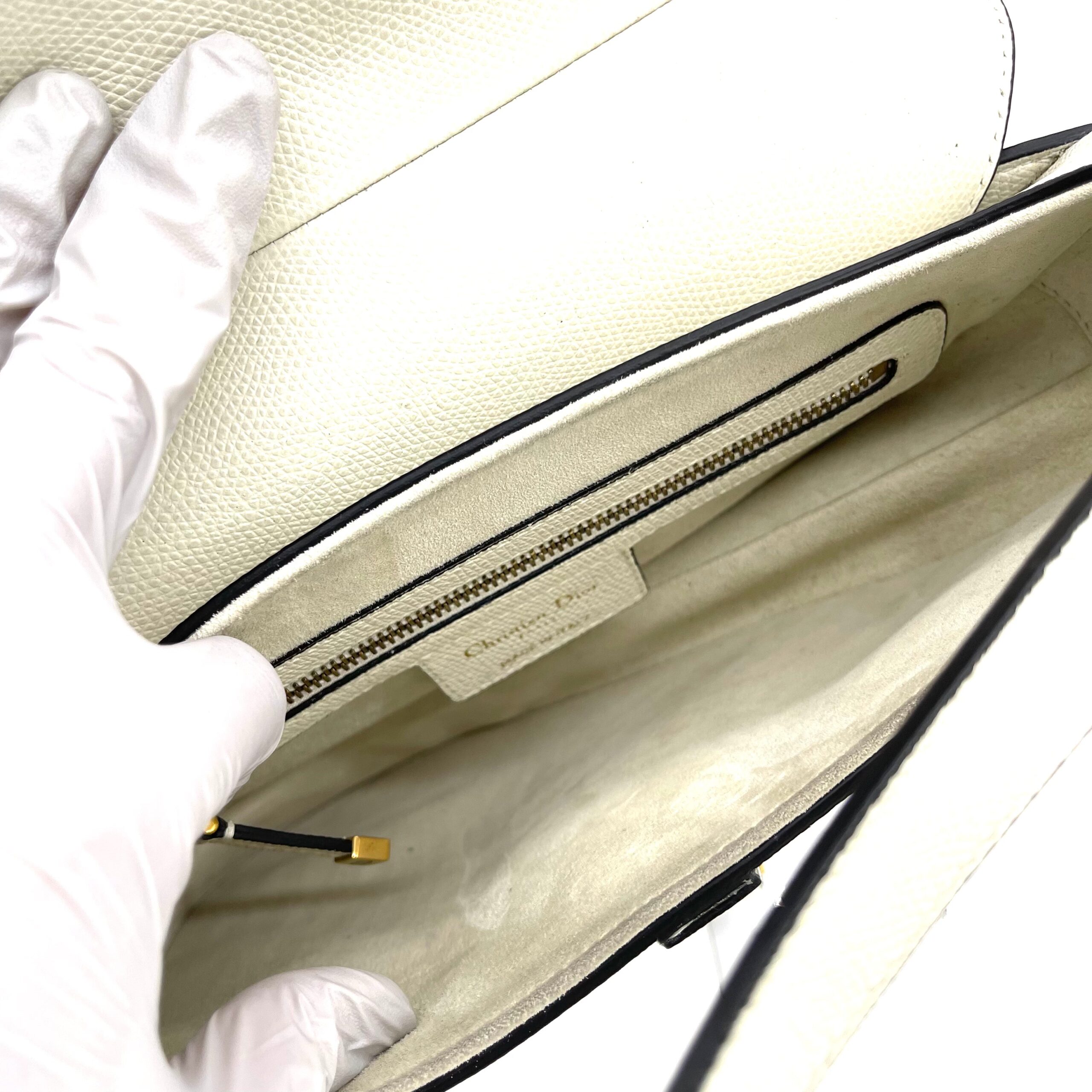 Christian Dior Neutrals Saddle Bag Medium