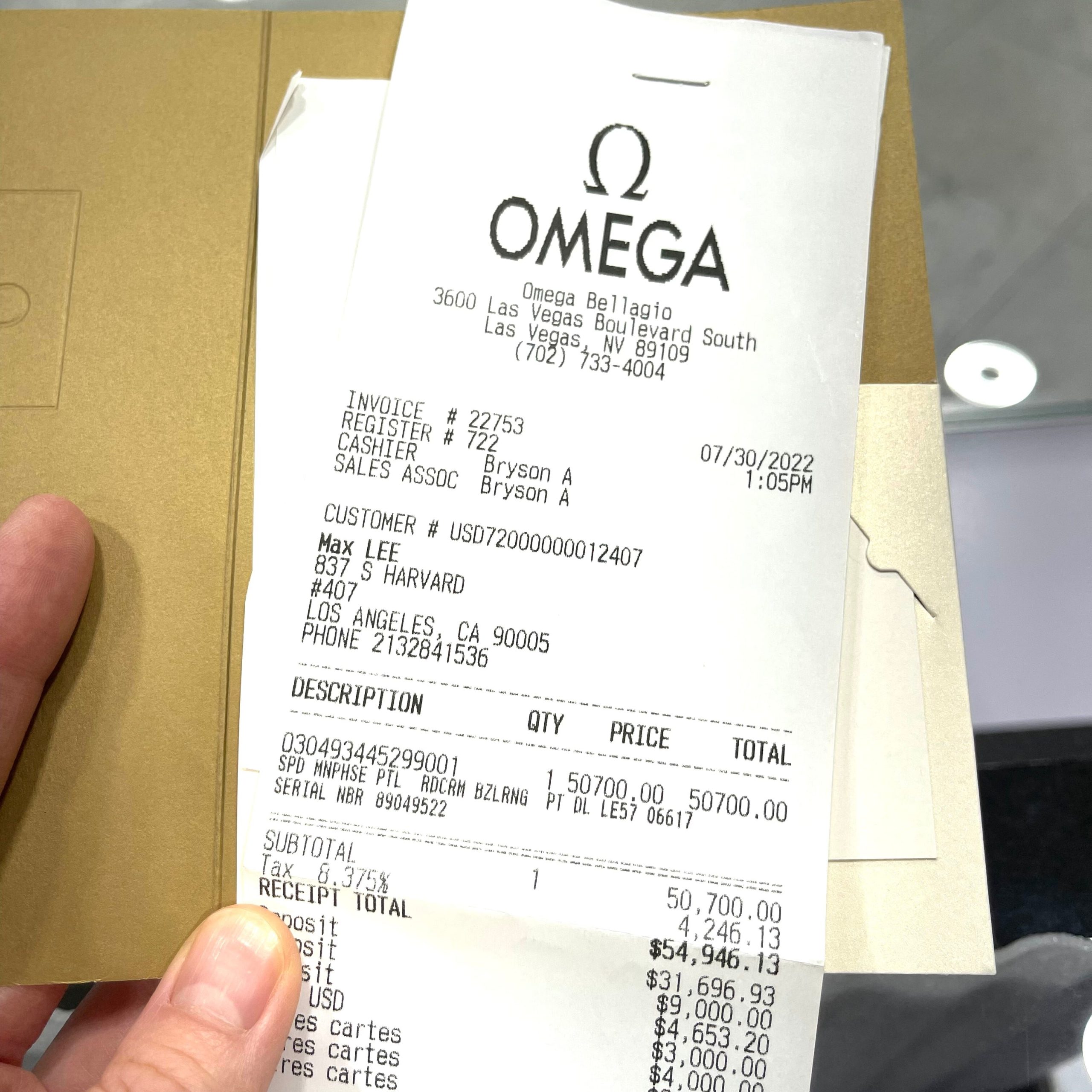 [BRAND NEW]OMEGA SPEEDMASTER TWO COUNTERS MOONPHASE CO‑AXIAL MASTER CHRONOMETER MOONPHASE CHRONOGRAPH 44.25 MM