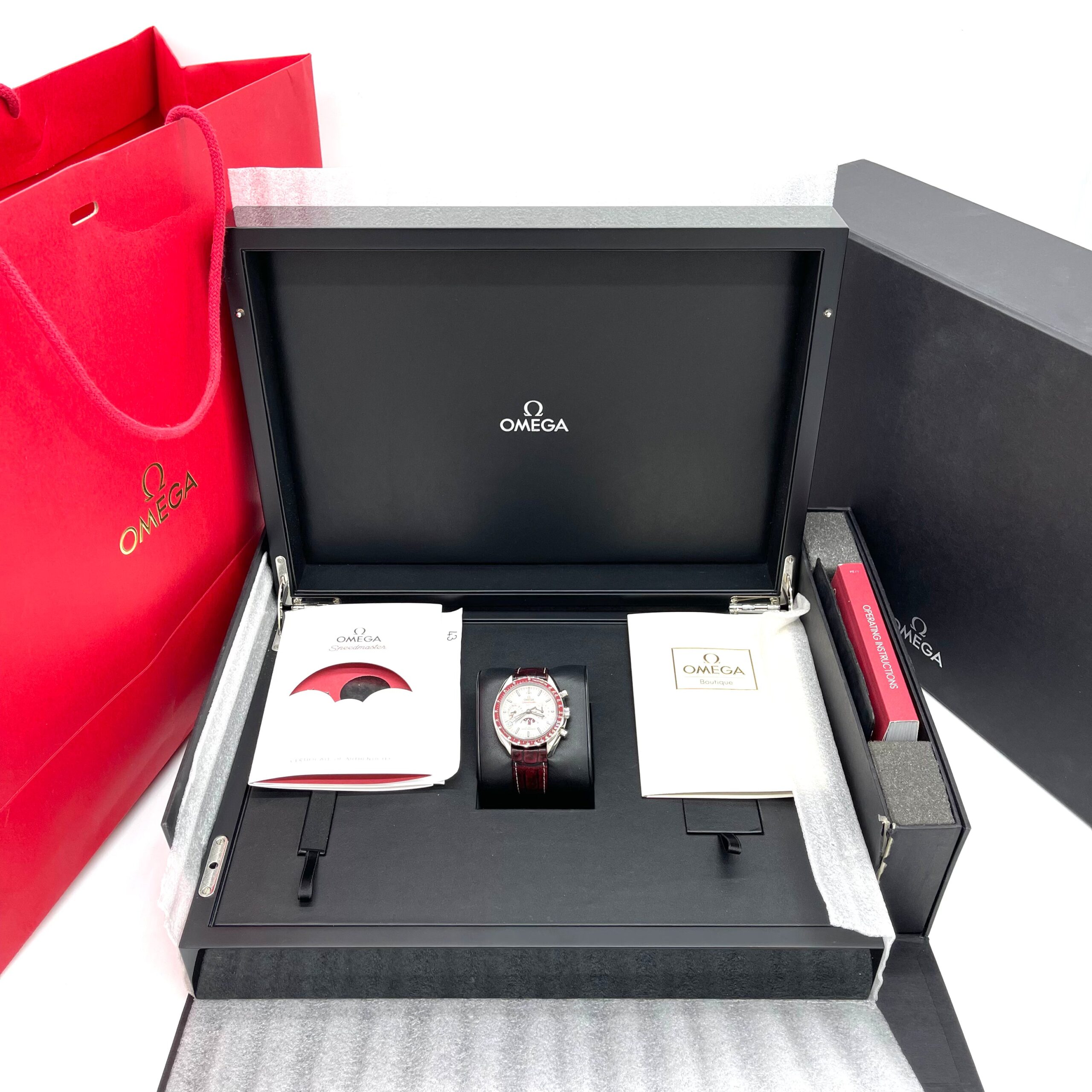 [BRAND NEW]OMEGA SPEEDMASTER TWO COUNTERS MOONPHASE CO‑AXIAL MASTER CHRONOMETER MOONPHASE CHRONOGRAPH 44.25 MM