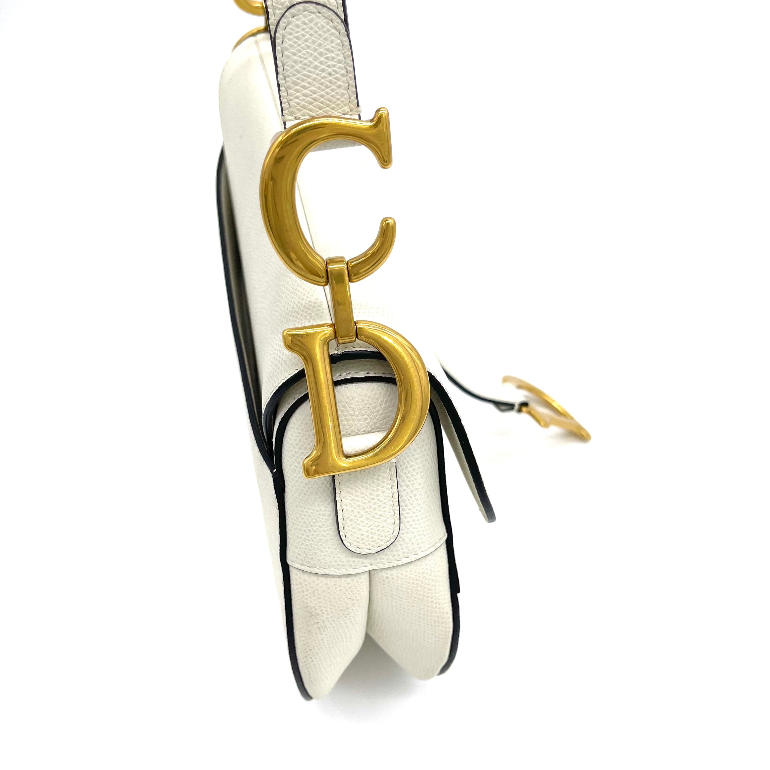 Christian Dior Neutrals Saddle Bag Medium