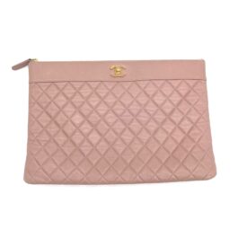 Chanel Mademoiselle Vintage O Case Clutch Quilted Sheepskin Large 2016-2017