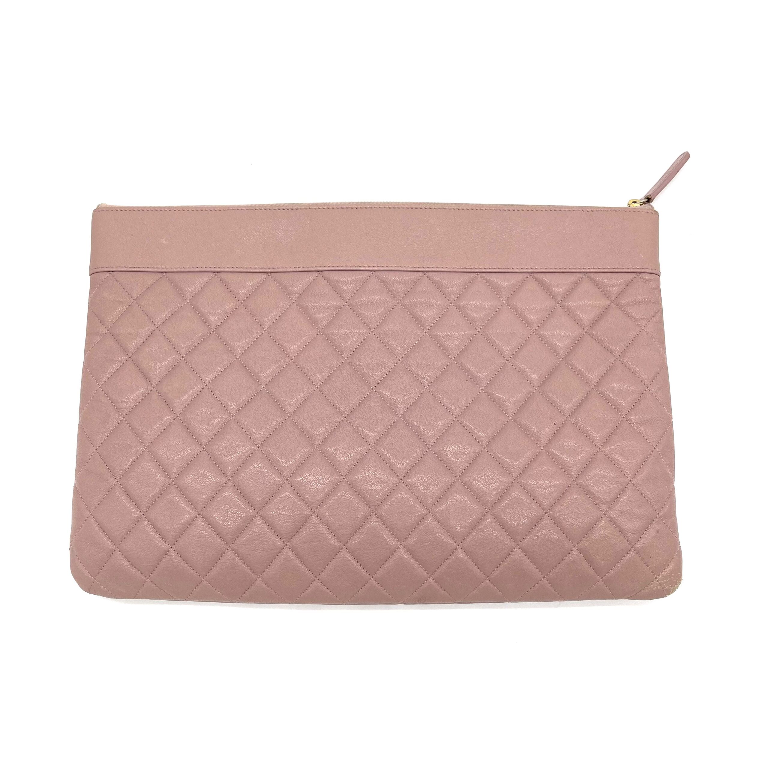 Chanel Mademoiselle Vintage O Case Clutch Quilted Sheepskin Large 2016-2017