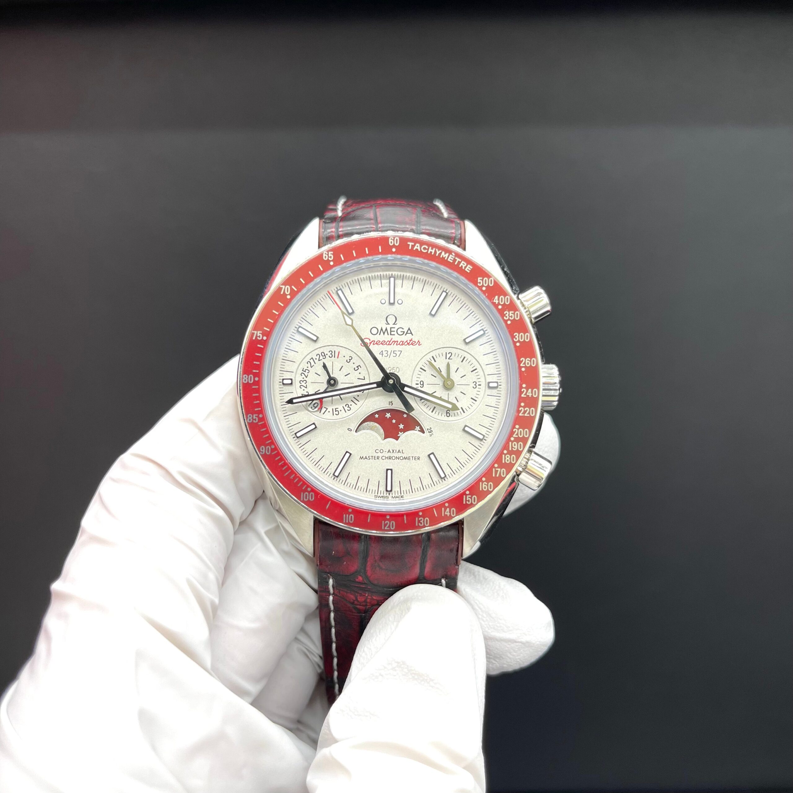 [BRAND NEW]OMEGA SPEEDMASTER TWO COUNTERS MOONPHASE CO‑AXIAL MASTER CHRONOMETER MOONPHASE CHRONOGRAPH 44.25 MM