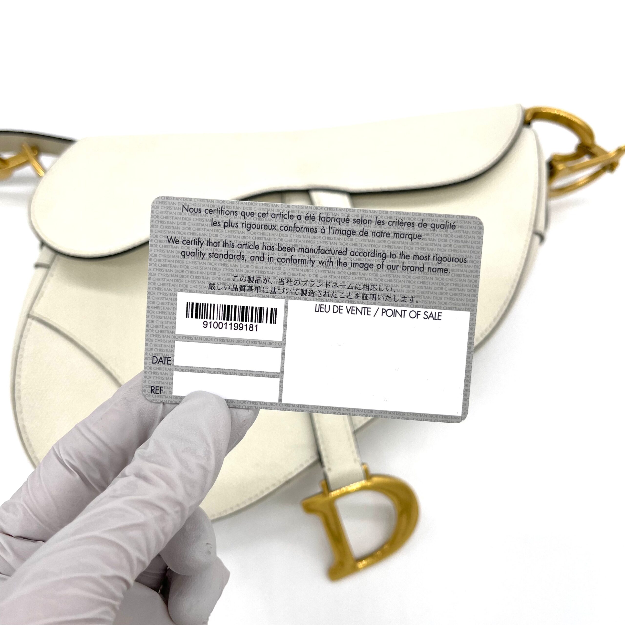 Christian Dior Neutrals Saddle Bag Medium