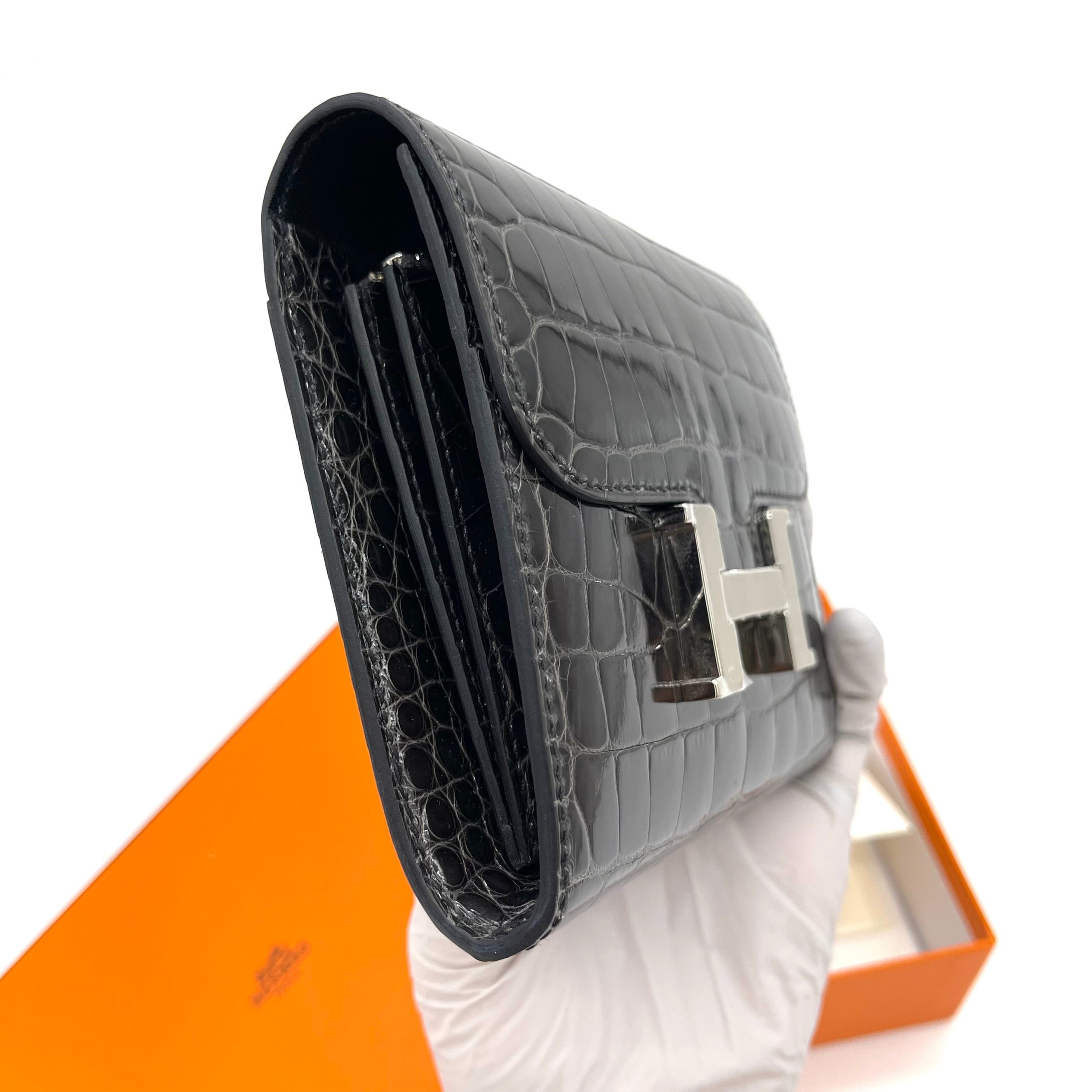 [Brand New] HERMES Constance Compact Alligator Wallet