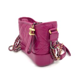 [NEW CONDITION]CHANEL Aged Calfskin Quilted Small Gabrielle Hobo Pink 2019