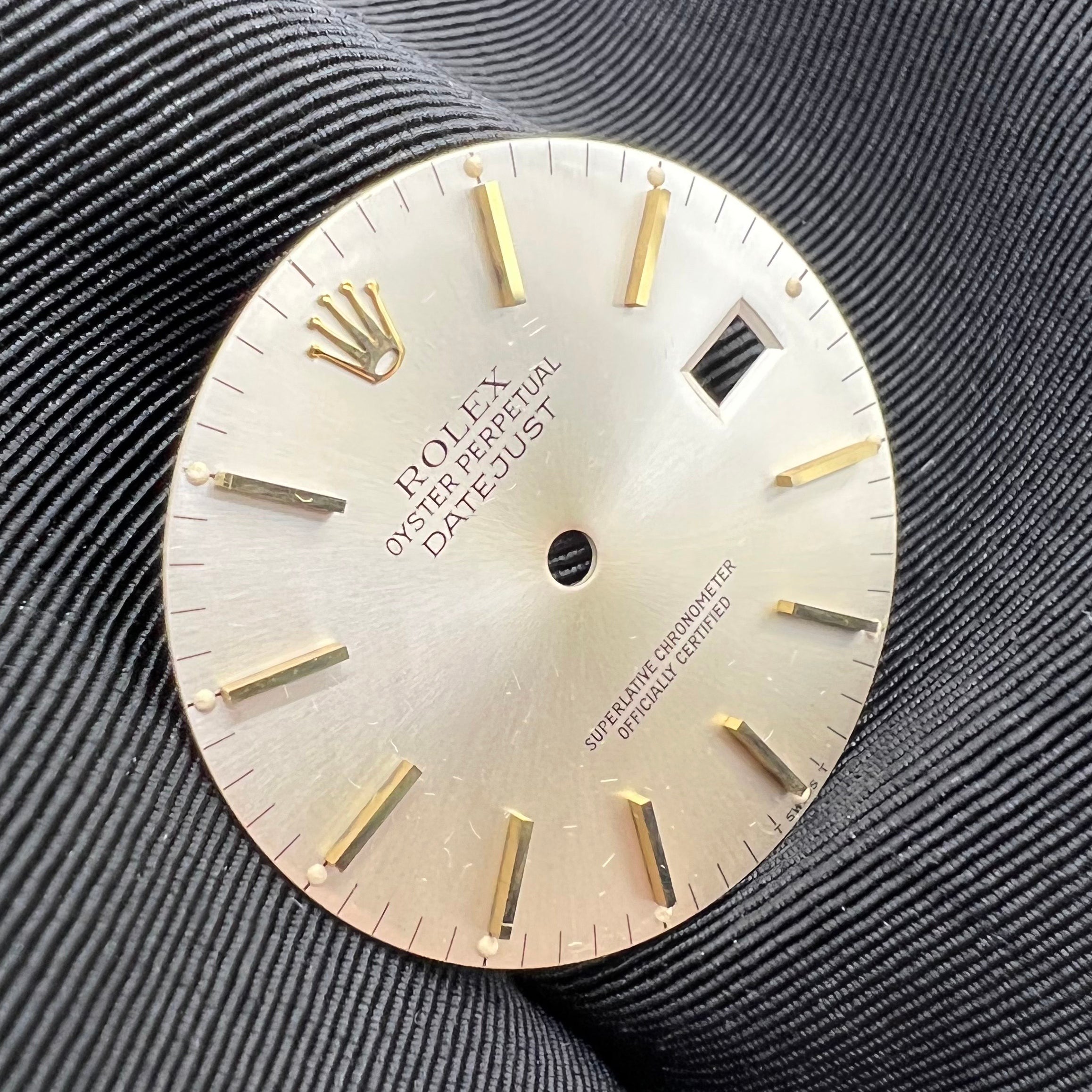 Guaranteed Authentic Rolex Oyster Perpetual Datejust  With Date Superlative Chronometer Officially Certified Swiss Made Champagne Dial 36mm