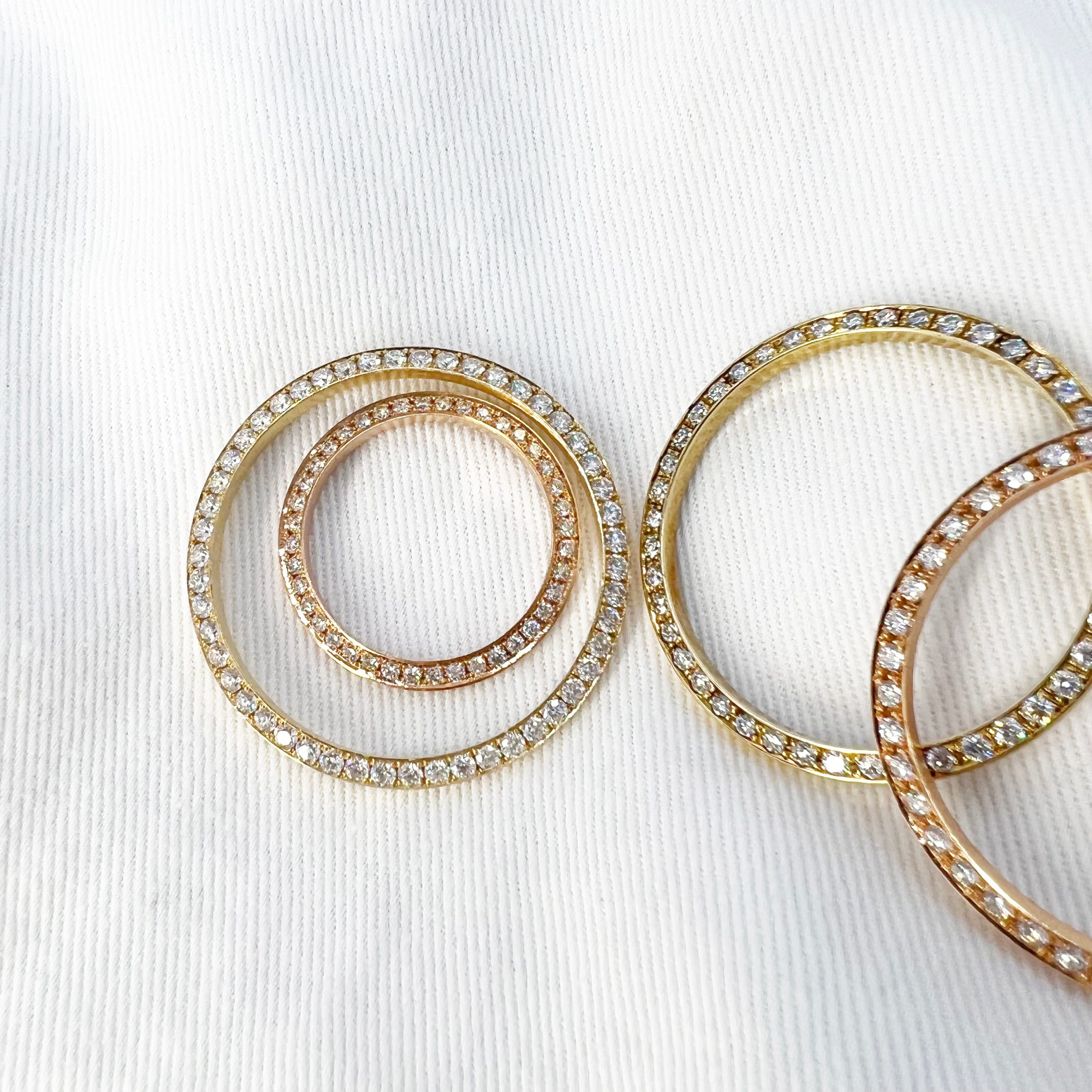 Rolex Date Just, Day Date Diamond Bezel Sizes from 26mm - 36mm Available Color (Gold, White Gold, Rose Gold)