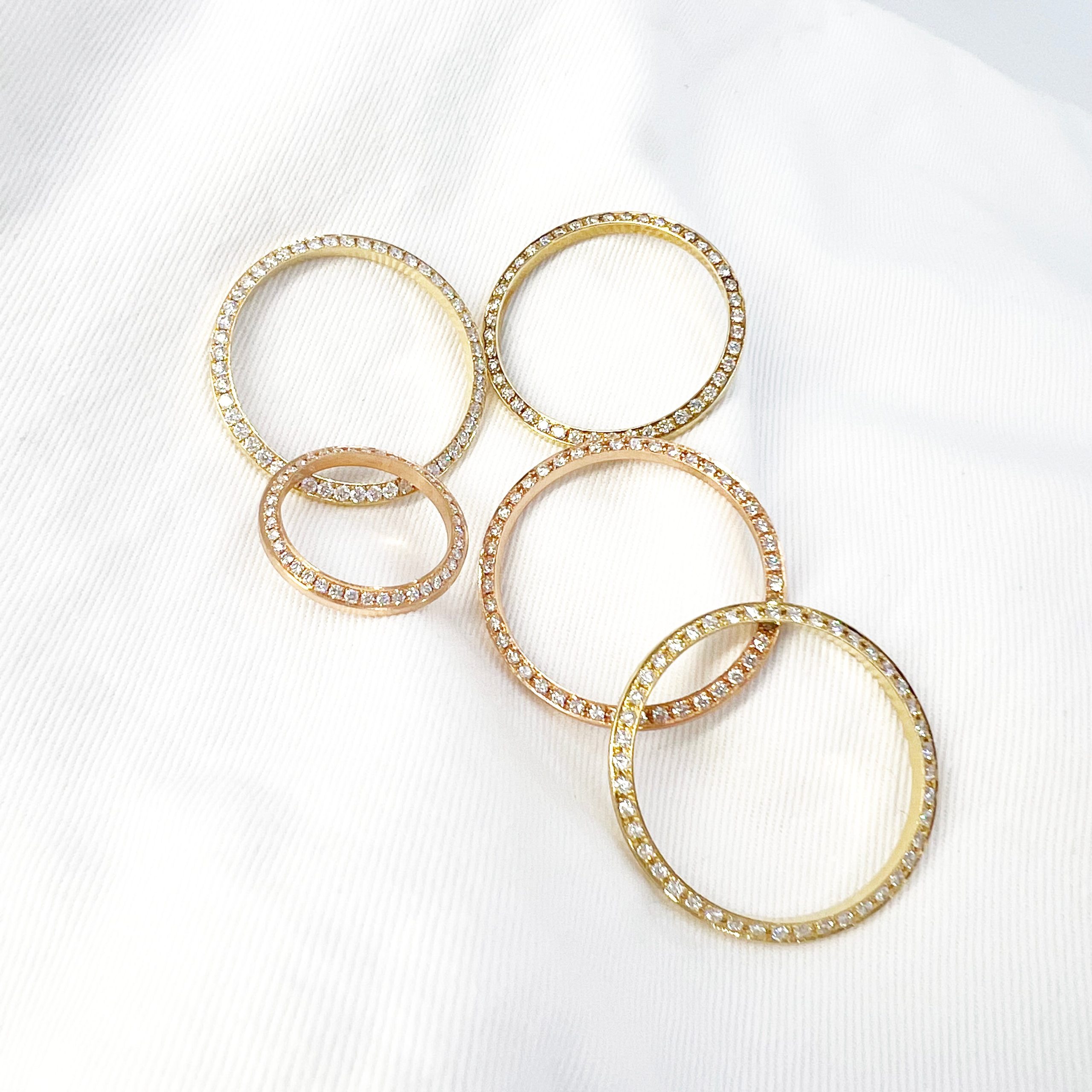 Rolex Date Just, Day Date Diamond Bezel Sizes from 26mm - 36mm Available Color (Gold, White Gold, Rose Gold)