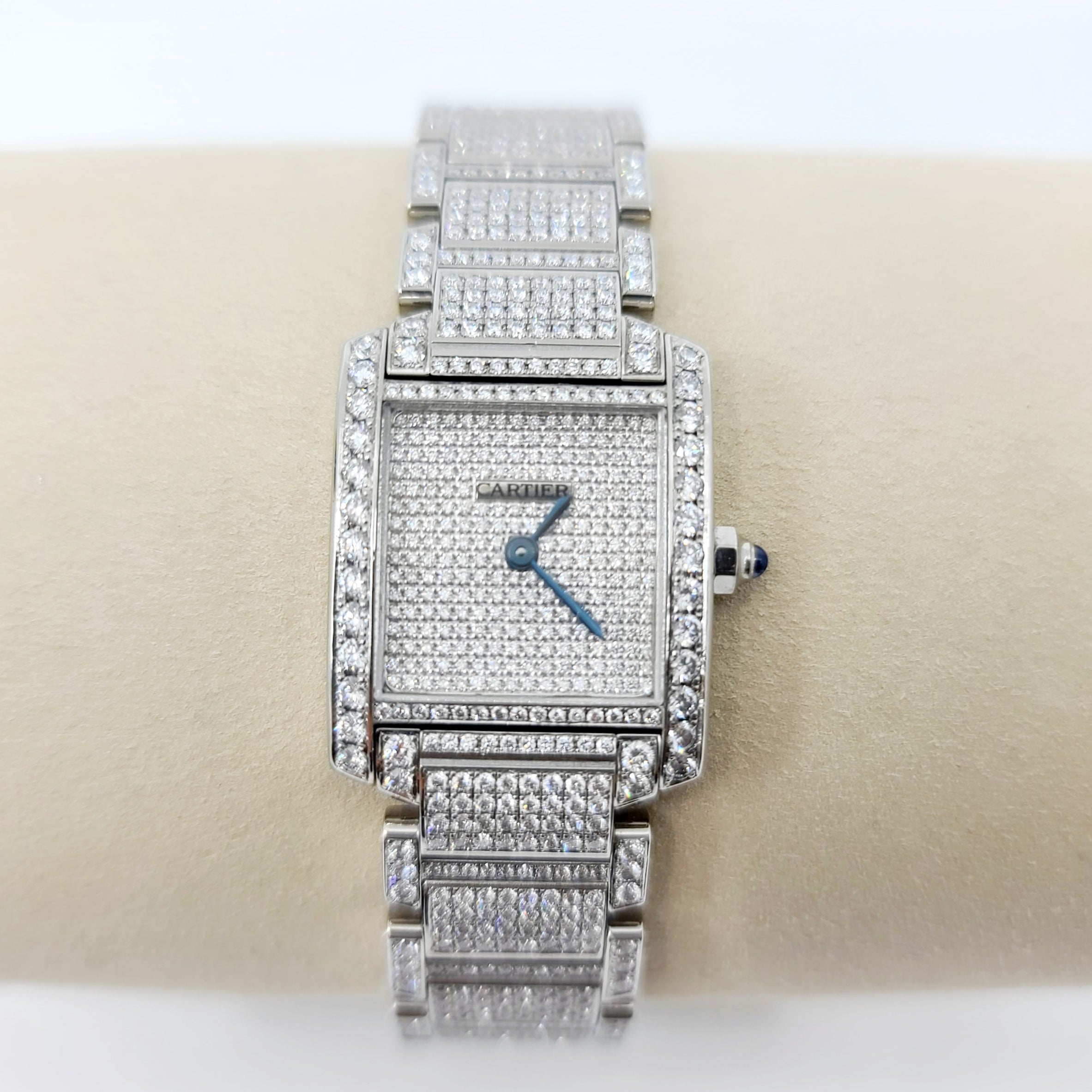 CARTIER Française Full Diamond Pavé Watch