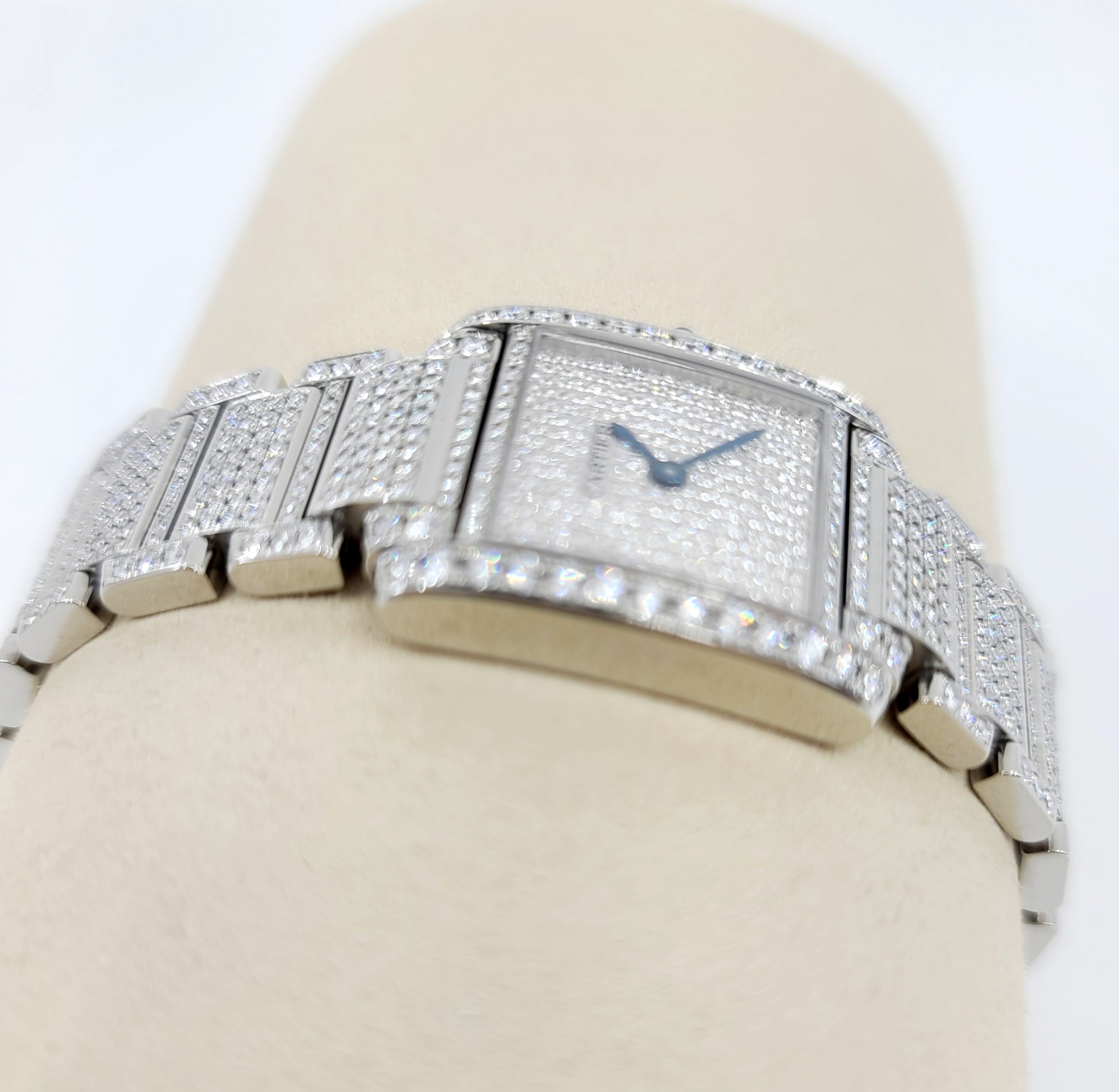 CARTIER Française Full Diamond Pavé Watch