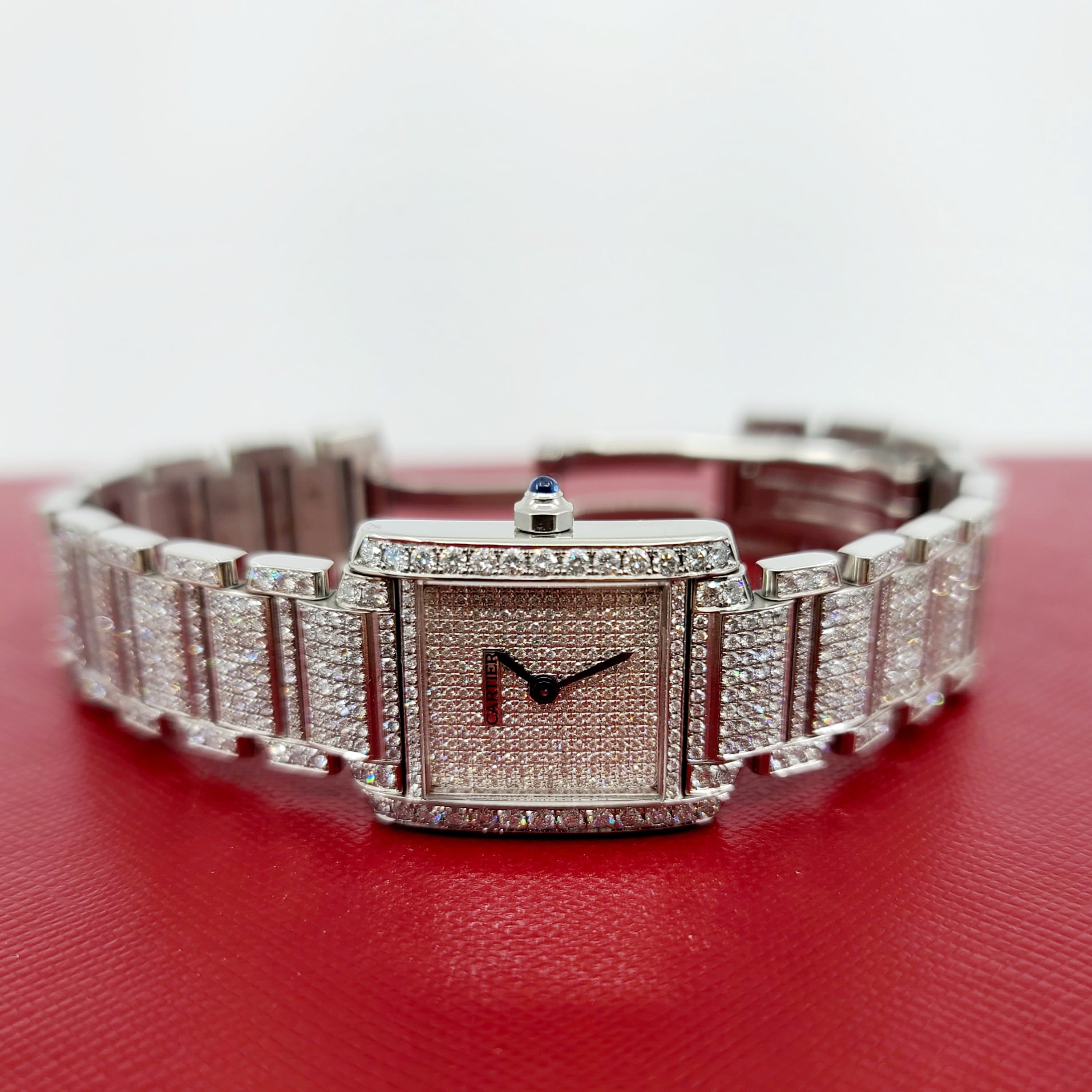 CARTIER Française Full Diamond Pavé Watch