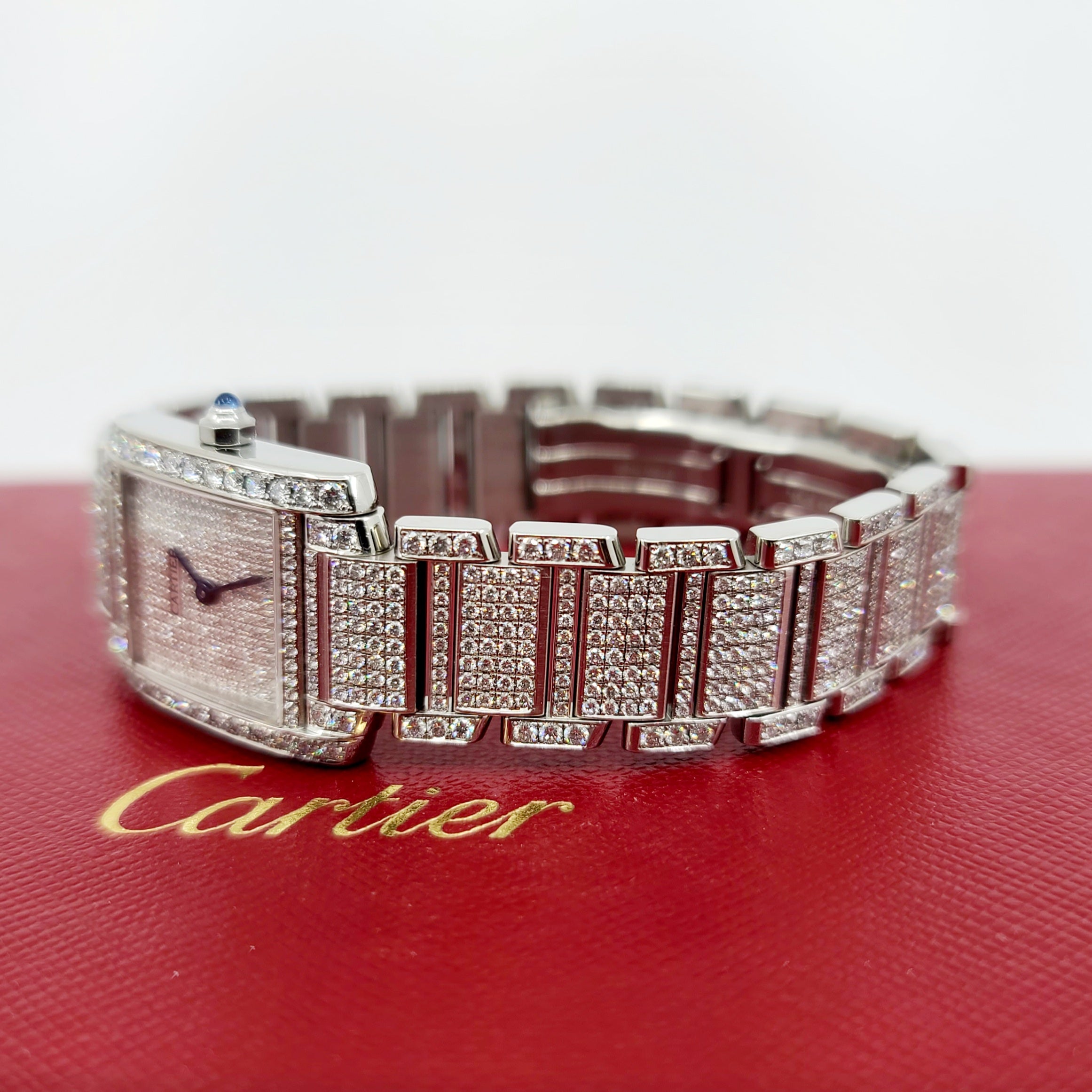 CARTIER Française Full Diamond Pavé Watch