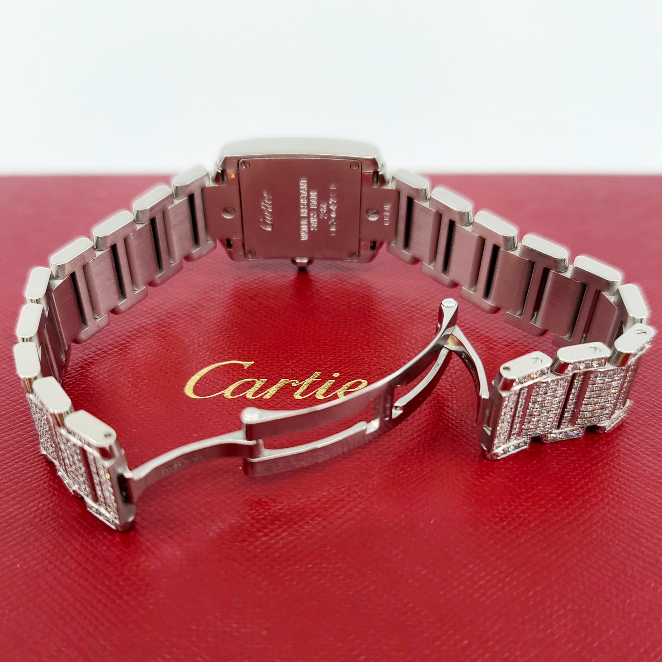 CARTIER Française Full Diamond Pavé Watch