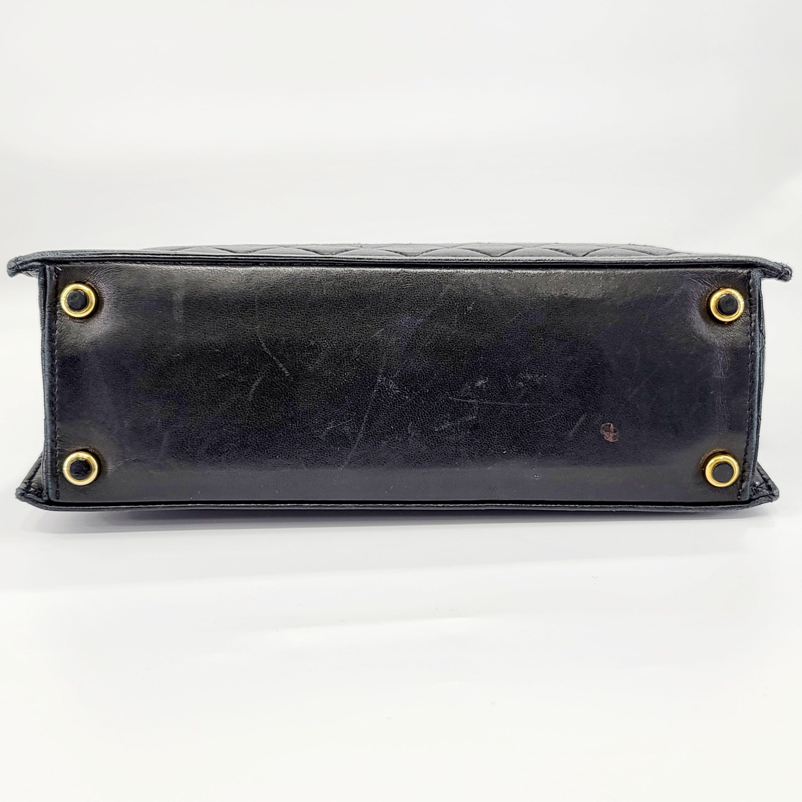 Chanel Matelasse Handbag Women's Black Leather Shoulder Bag Gently used | 9.64"L x 6.88"W x 3.14"H Original Listing Price: $4,023.75 + tax