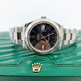 ROLEX Datejust II 116334 Gray Black Roman Dial Oyster Bracelet 41mm