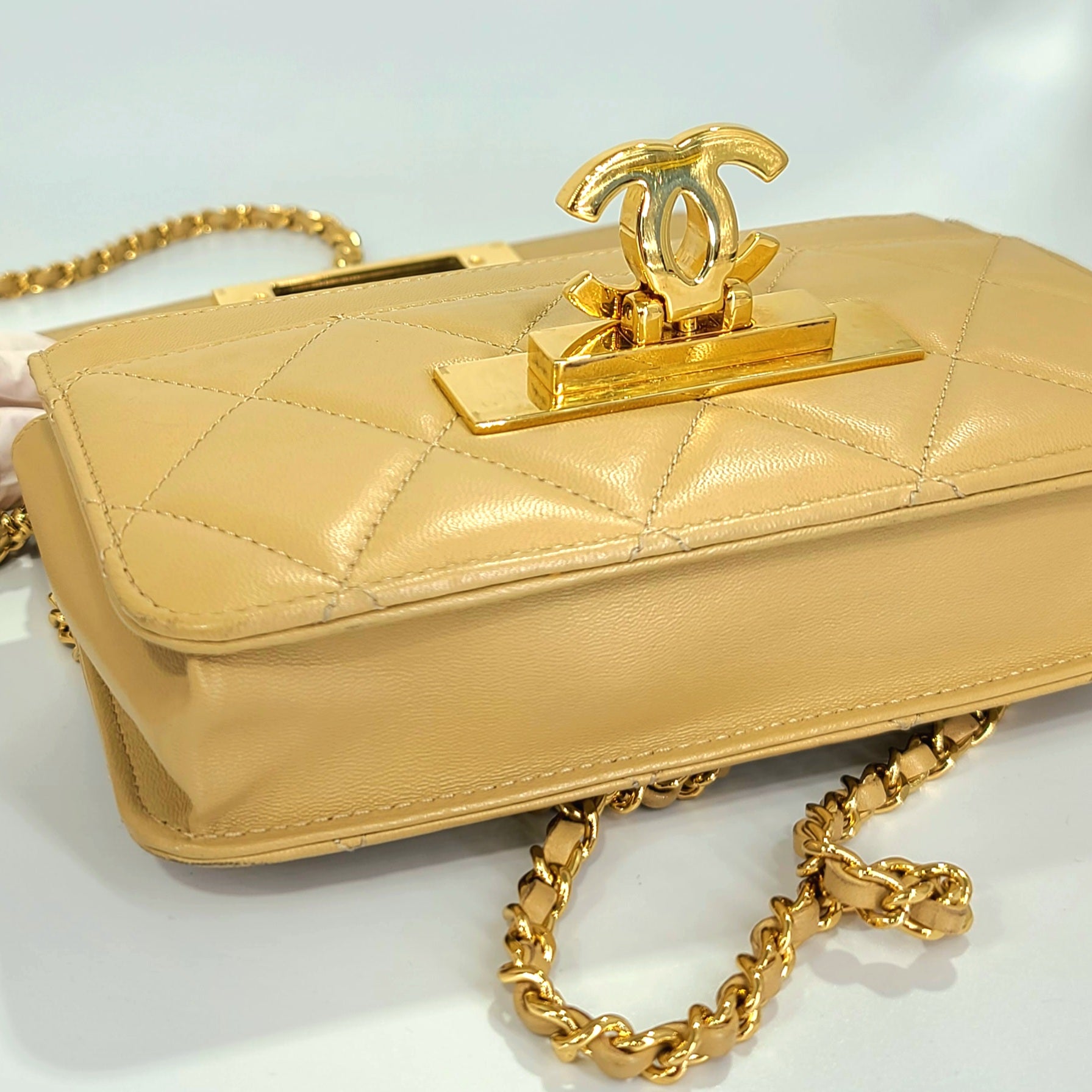 Chanel Golden Class Flap Bag Quilted Lambskin Medium