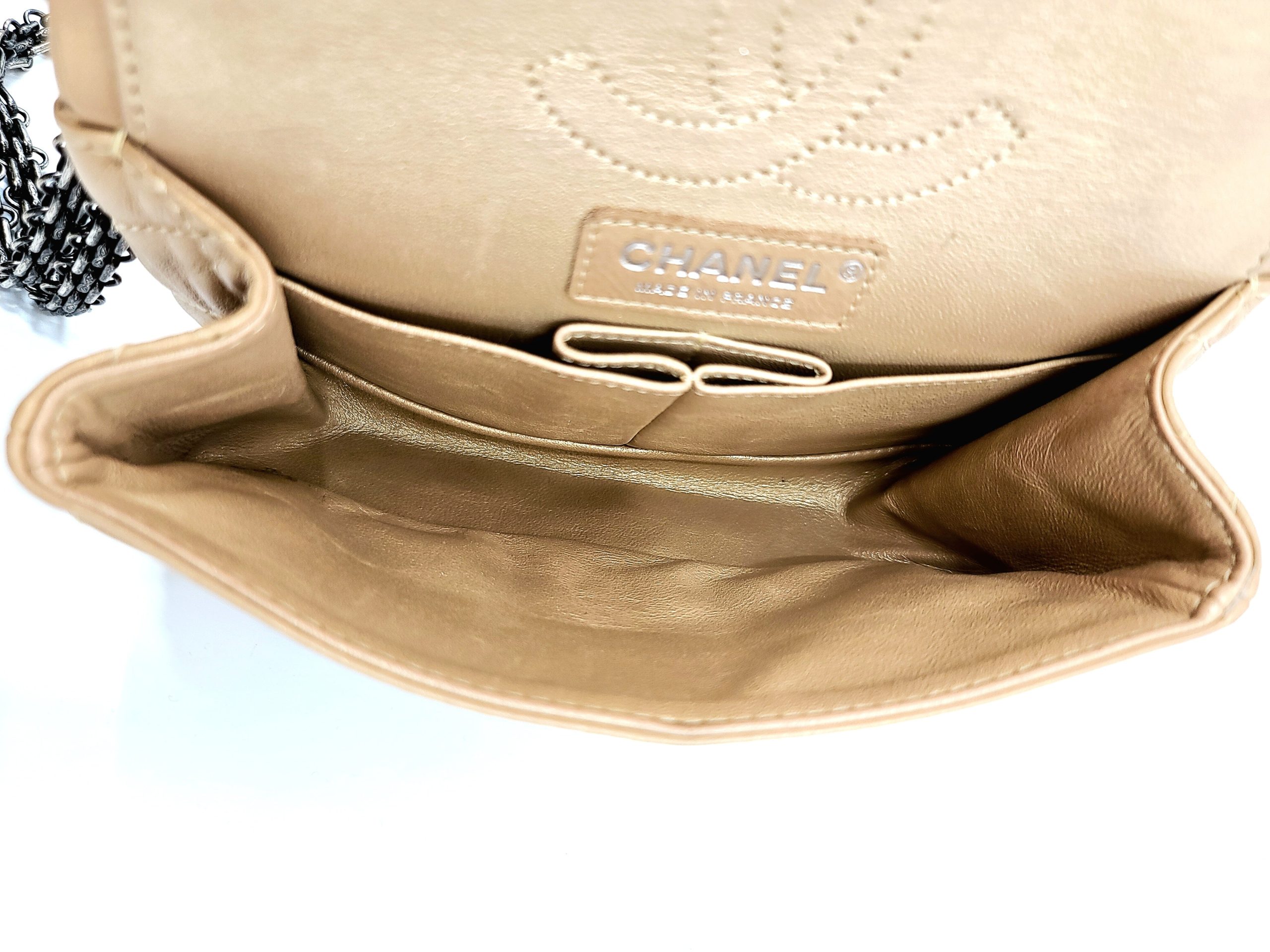 2014 Chanel Gold Aged Calfskin Lucky Charms 2.55 Reissue 224 Double Flap Bag