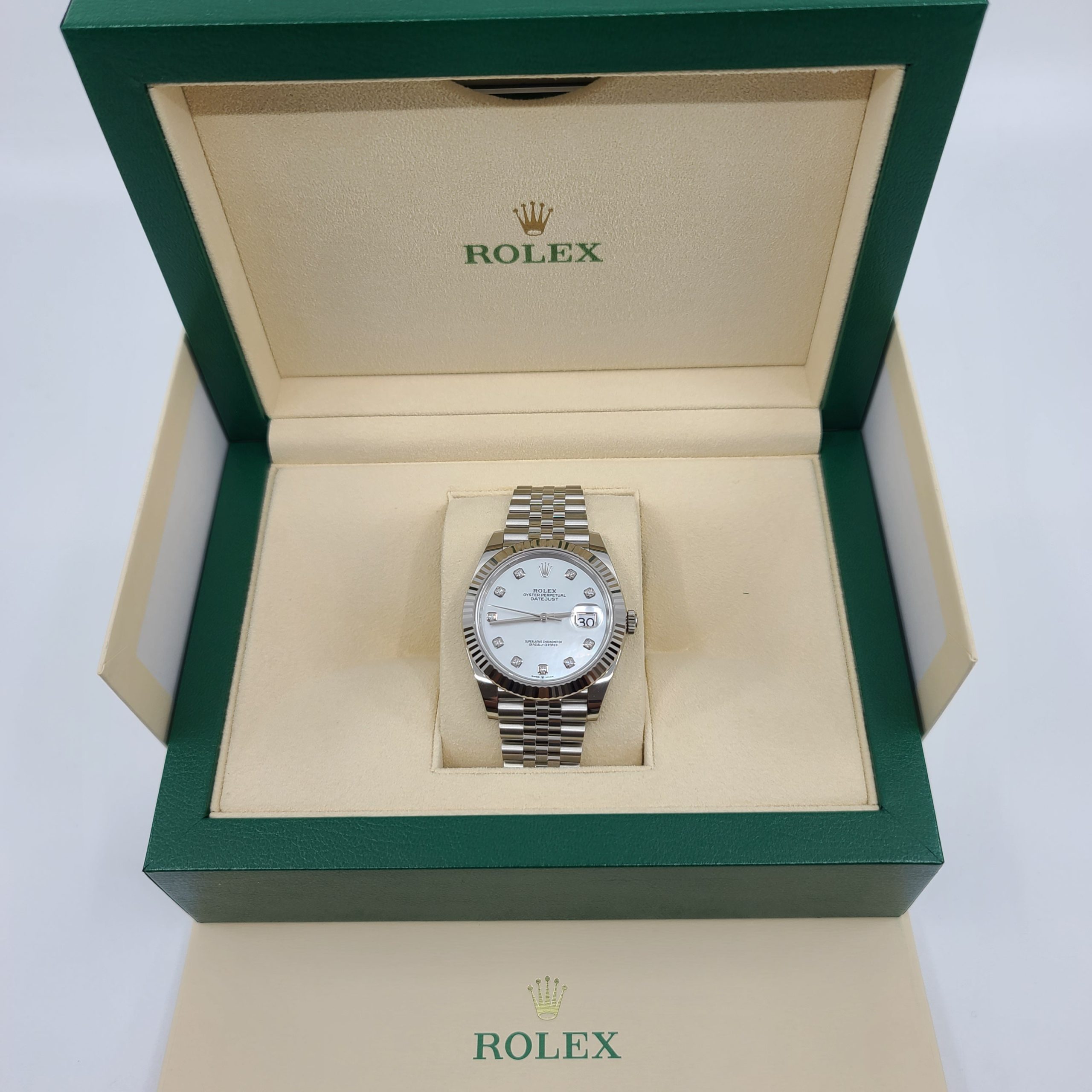 DATEJUST Mother pearl 41 Oyster, 41 mm, Oystersteel and white gold