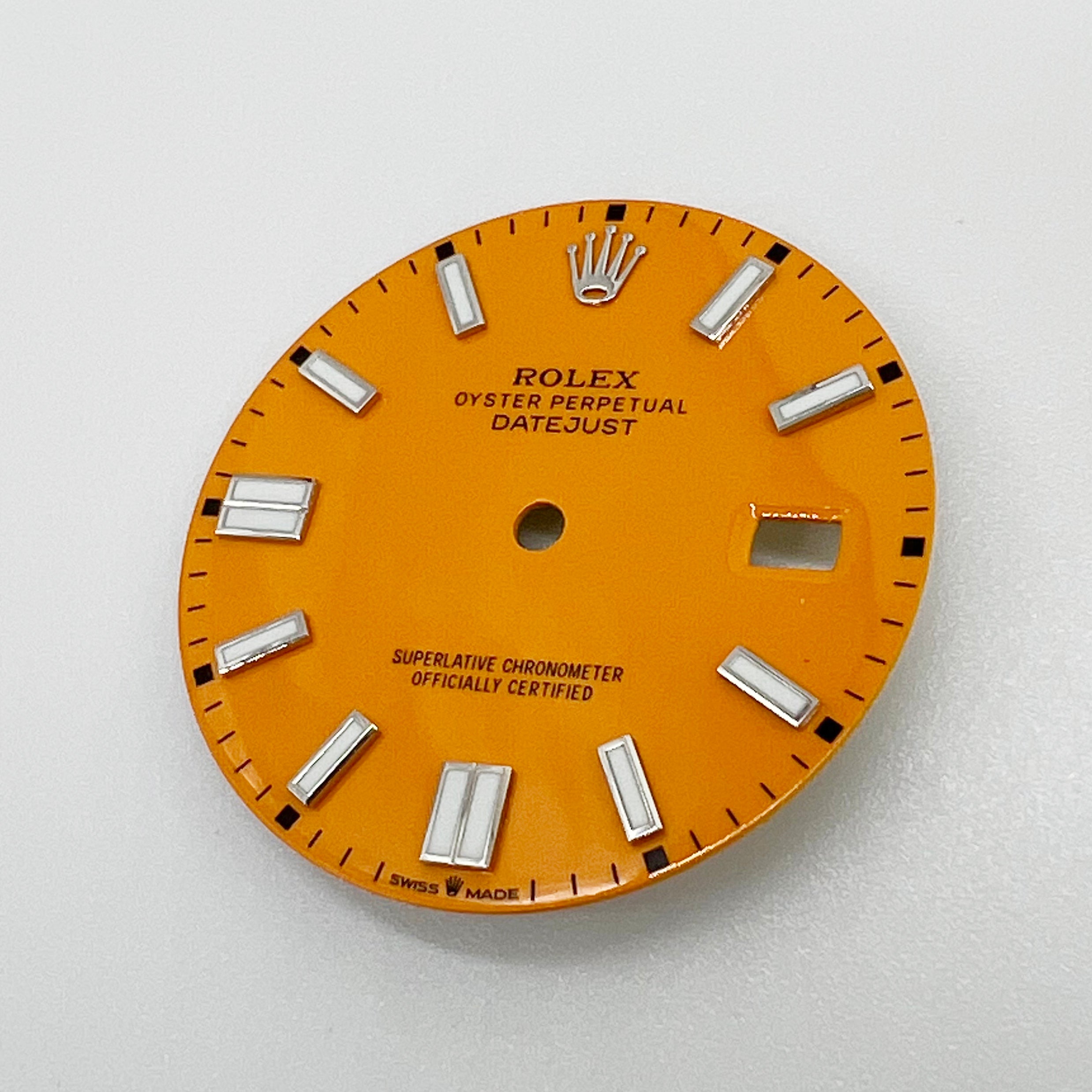Rolex Oyster Perpetual Date Just Bright Orange Dial With Date 36mm