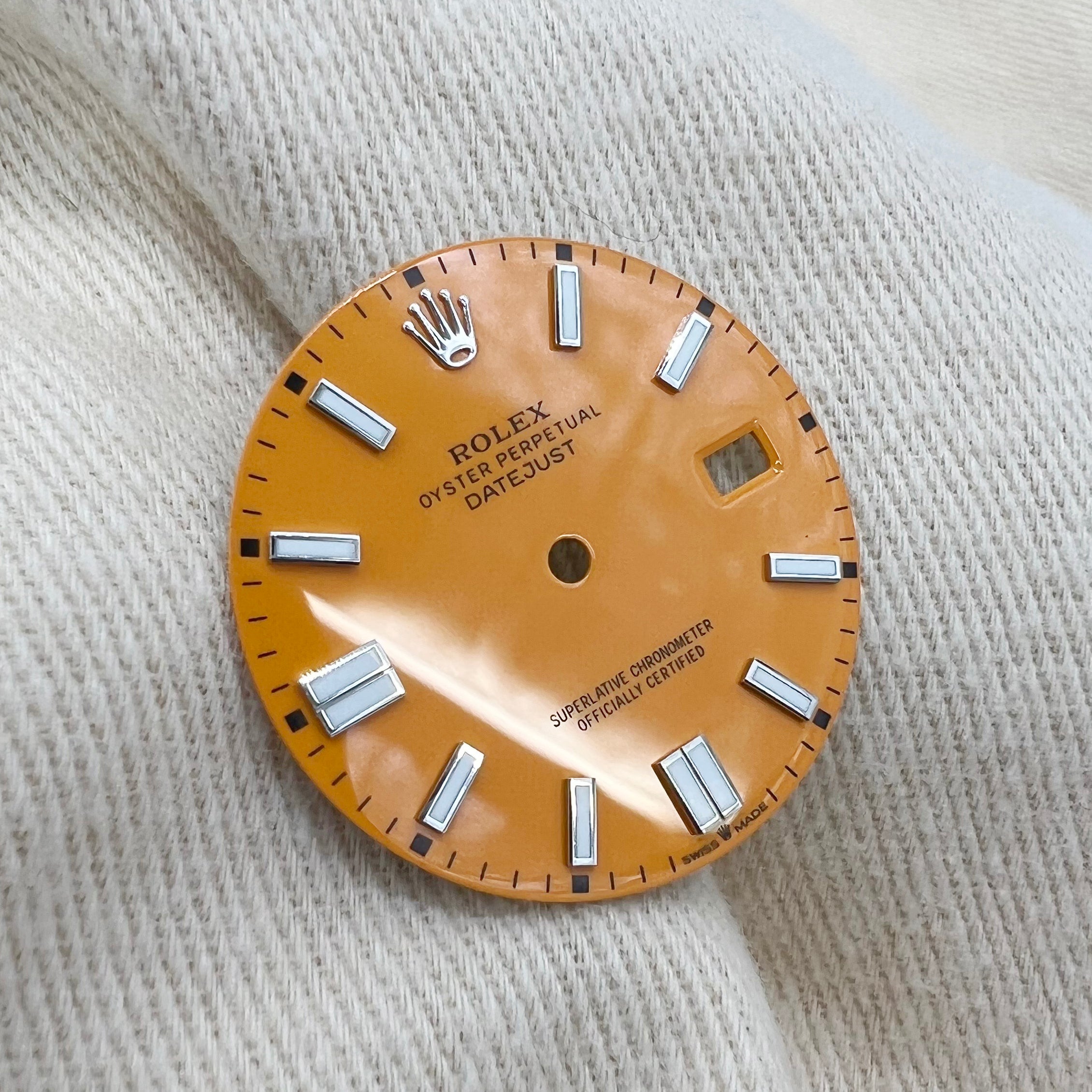 Rolex Oyster Perpetual Date Just Bright Orange Dial With Date 36mm