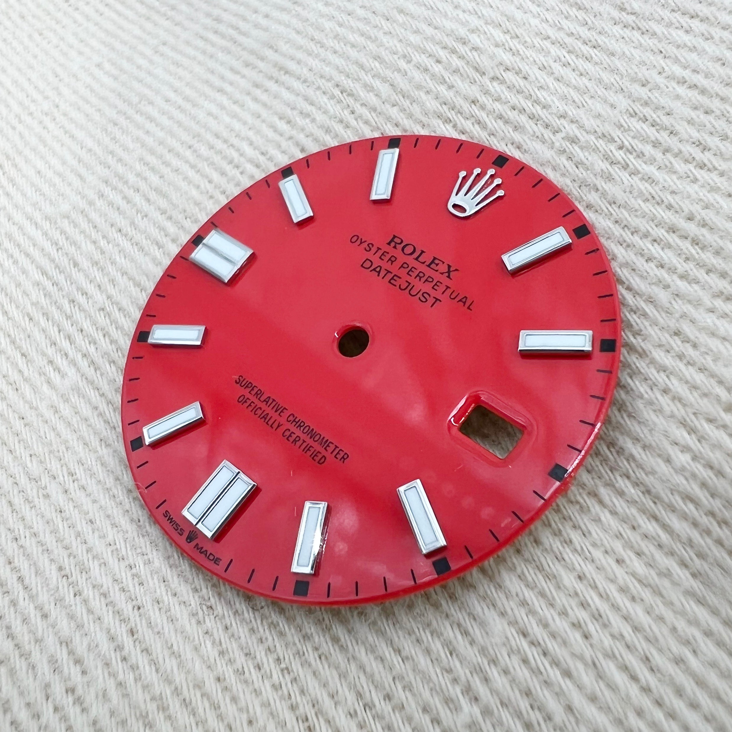 Rolex Oyster Perpetual Date Just Red Dial With Date 36mm