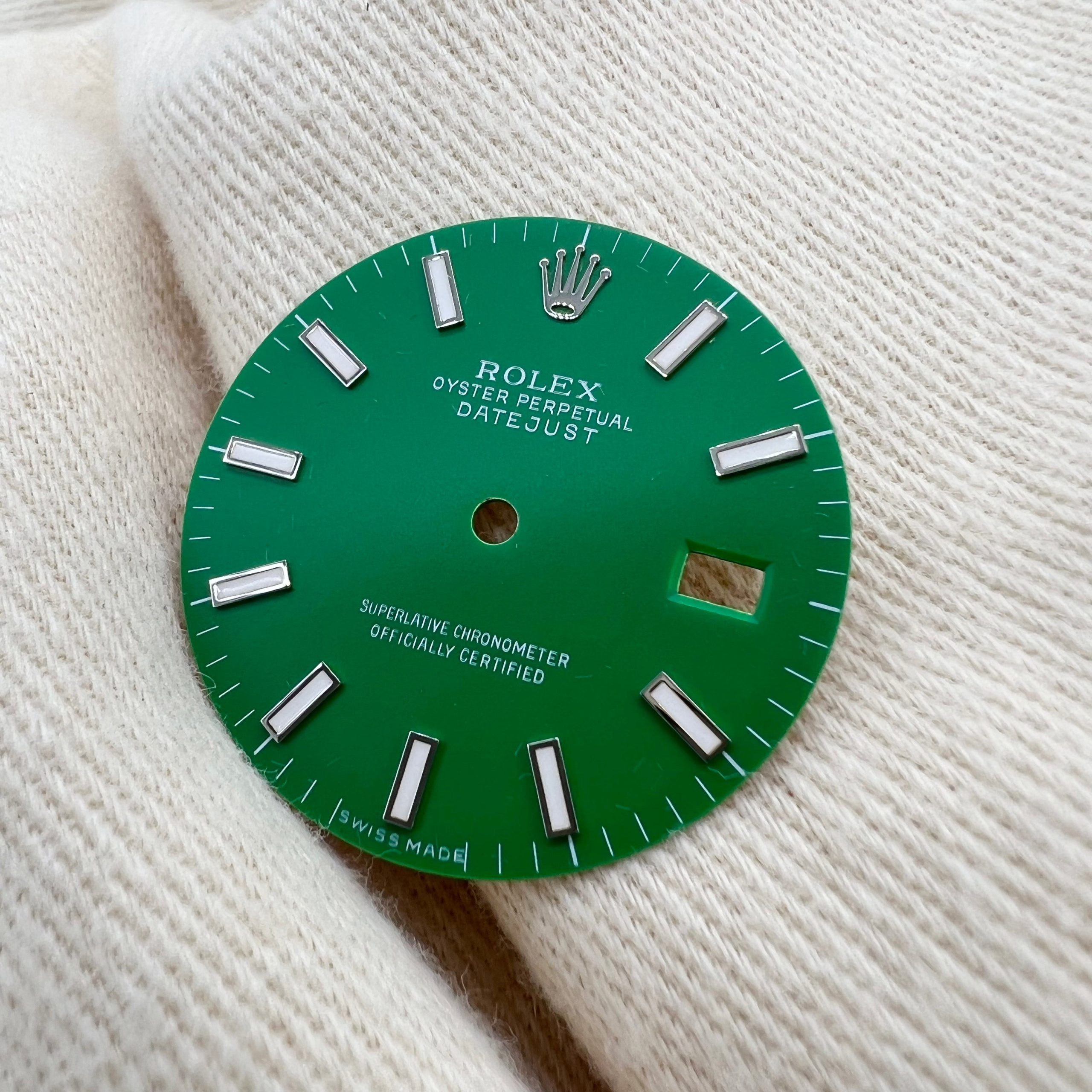 Rolex Oyster Perpetual Date Just Matte Green Dial With Date 36mm