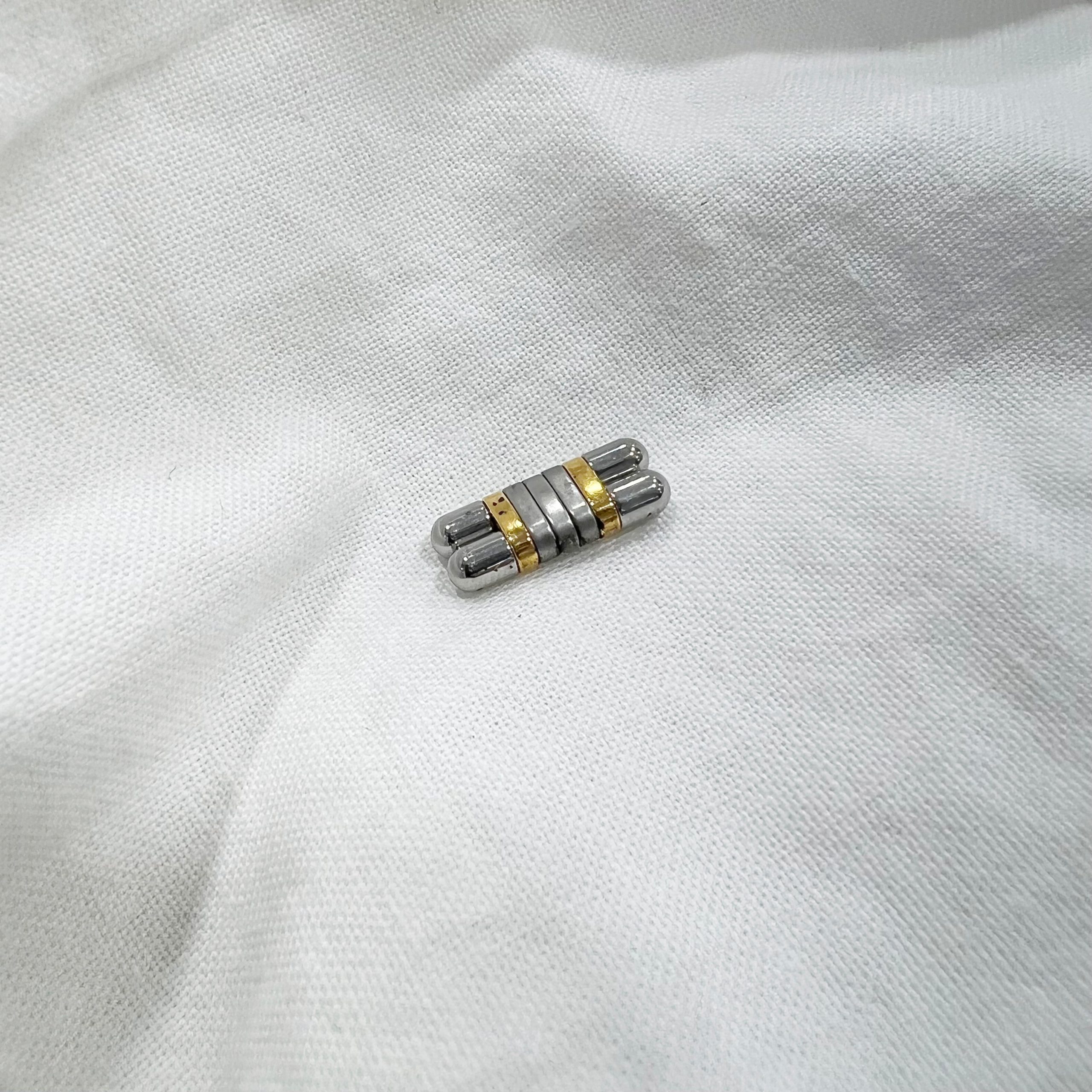 Cartier Must De 21 Ladies 18K Gold and Steel Watch Strap Bracelet Band Link 15mm