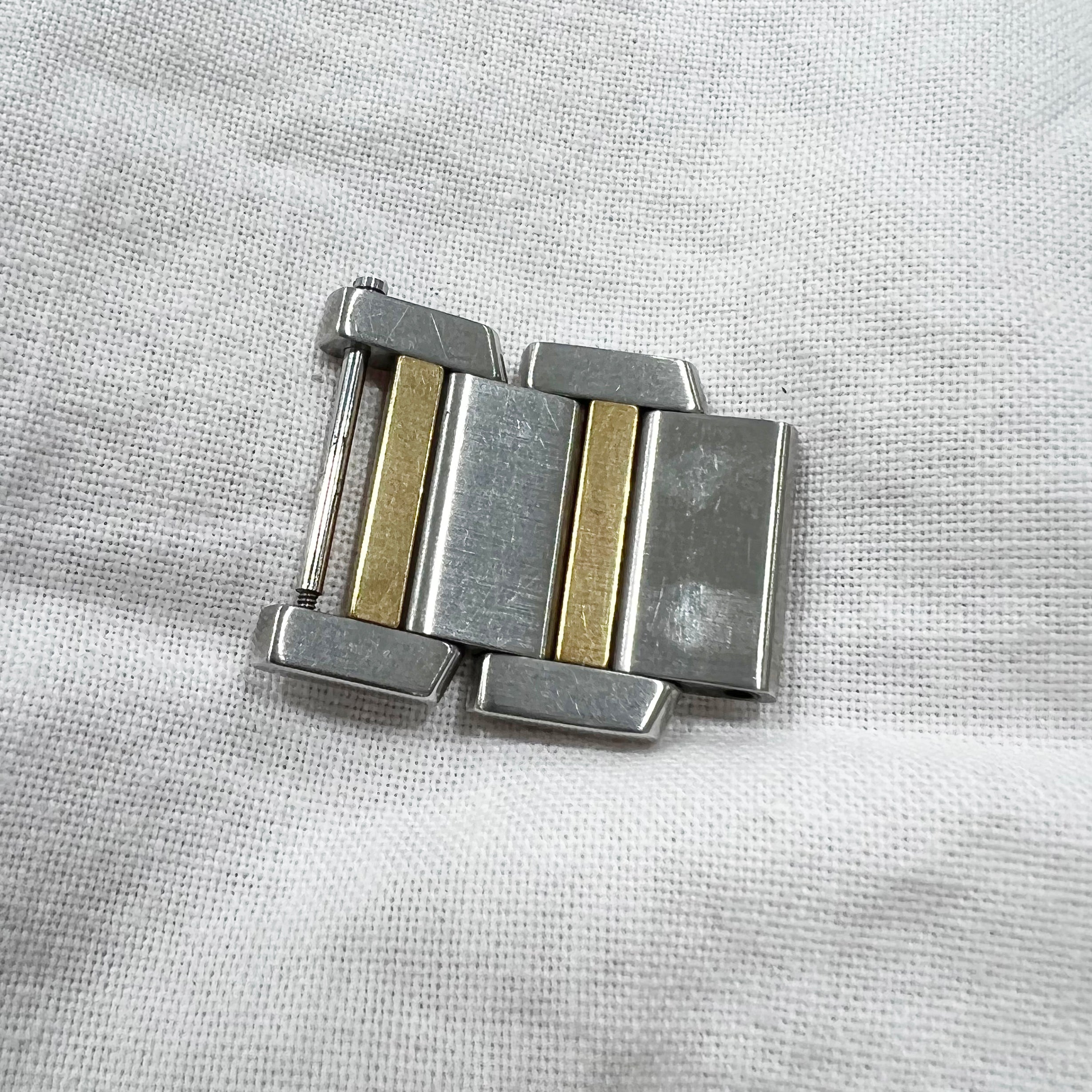 Cartier Tank Gold And Stainless Steel 19mm Watch Strap Bracelet Band Link