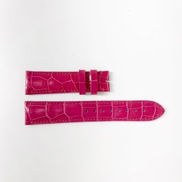 Guarantee Authentic Chanel Alligator Genuine Leather Strap Pink 18mmx16mm Watch Band