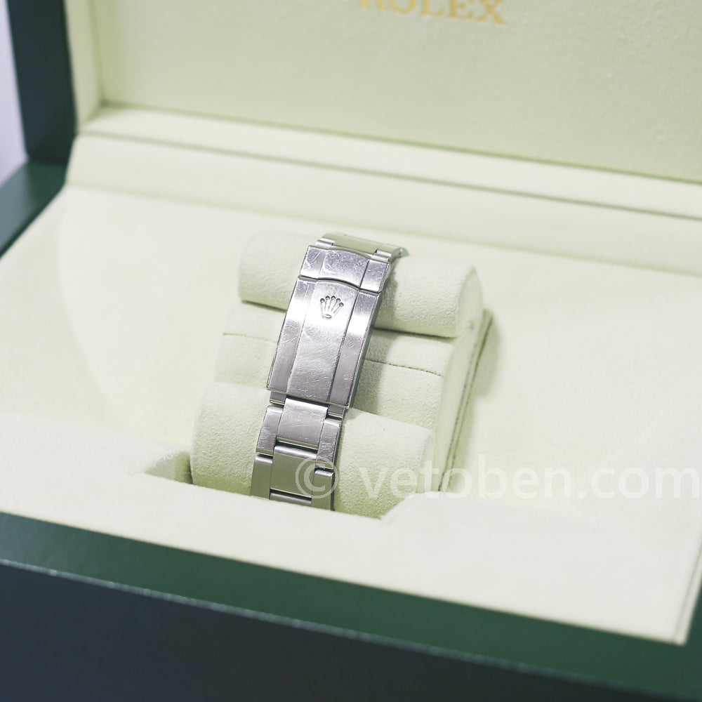 Rolex Air King Blue Baton Dial Domed Bezel Steel