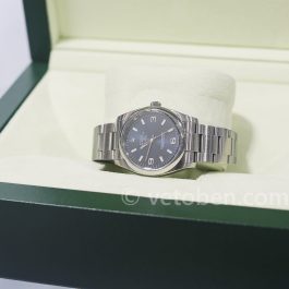Rolex Air King Blue Baton Dial Domed Bezel Steel